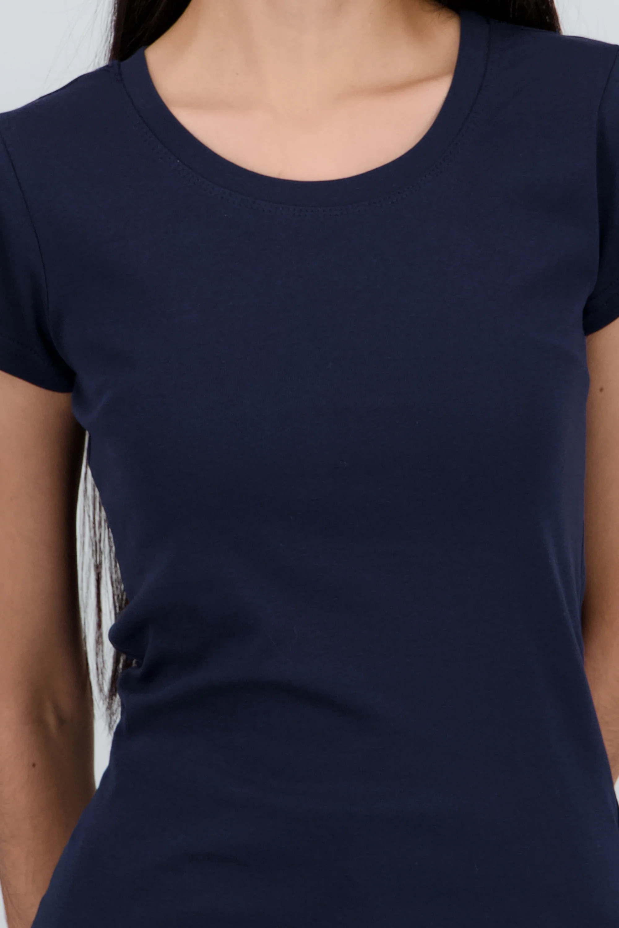 Playera lisa manga corta cuello redondo - Image 5