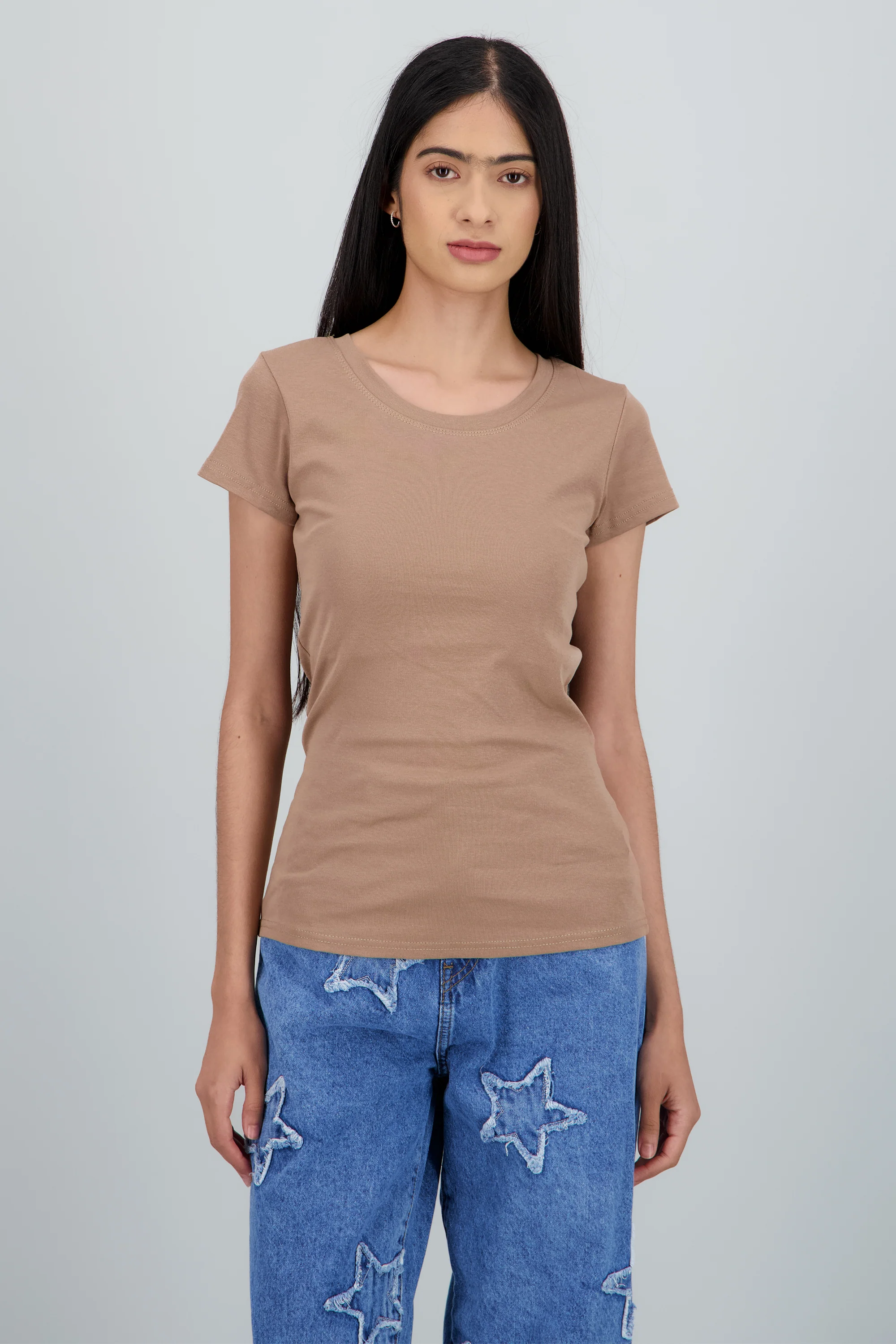 Playera lisa manga corta cuello redondo - Image 2
