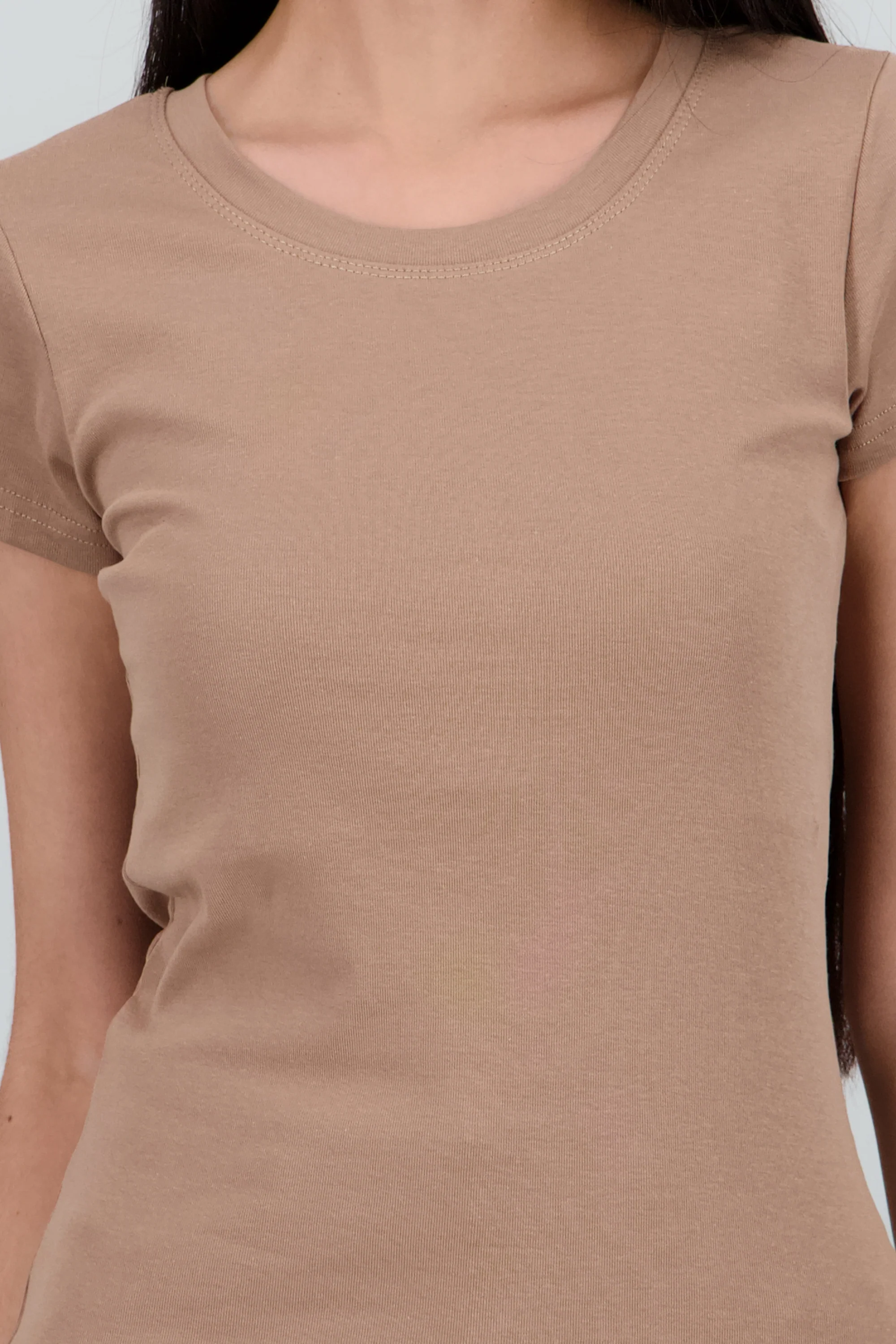Playera lisa manga corta cuello redondo - Image 5