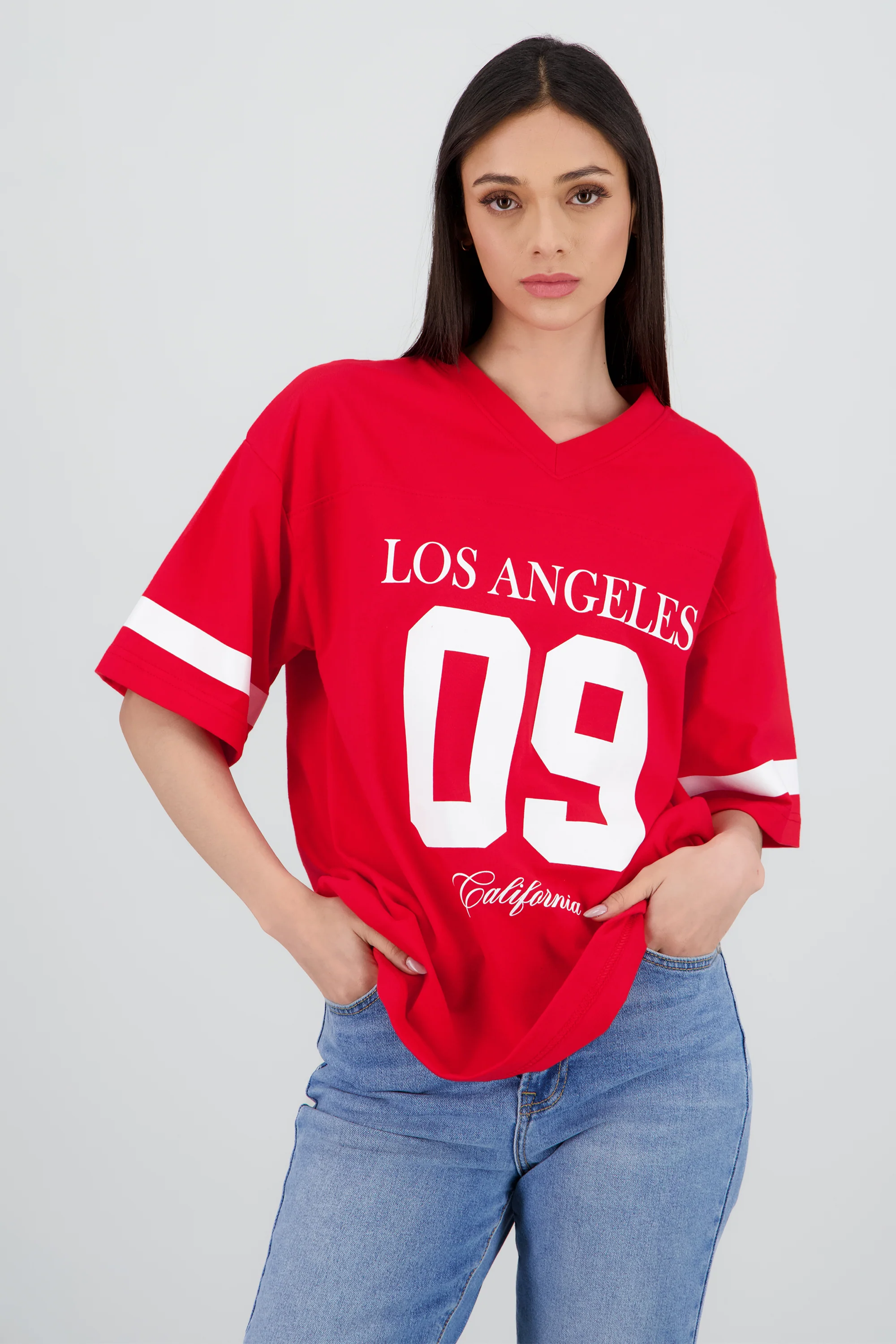 Playera oversized estampado los angeles - Image 2