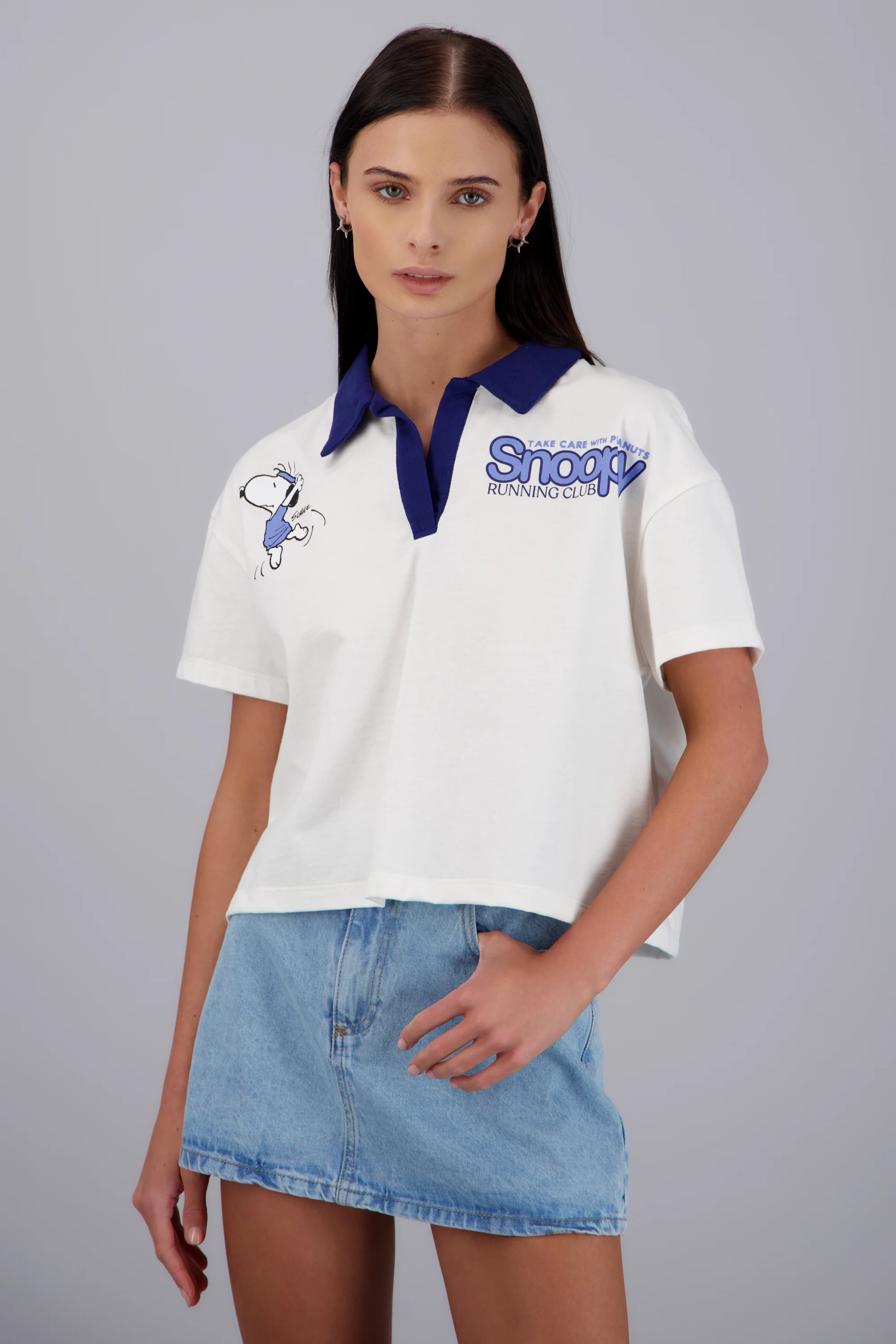 Playera polo snoopy manga corta - Image 2