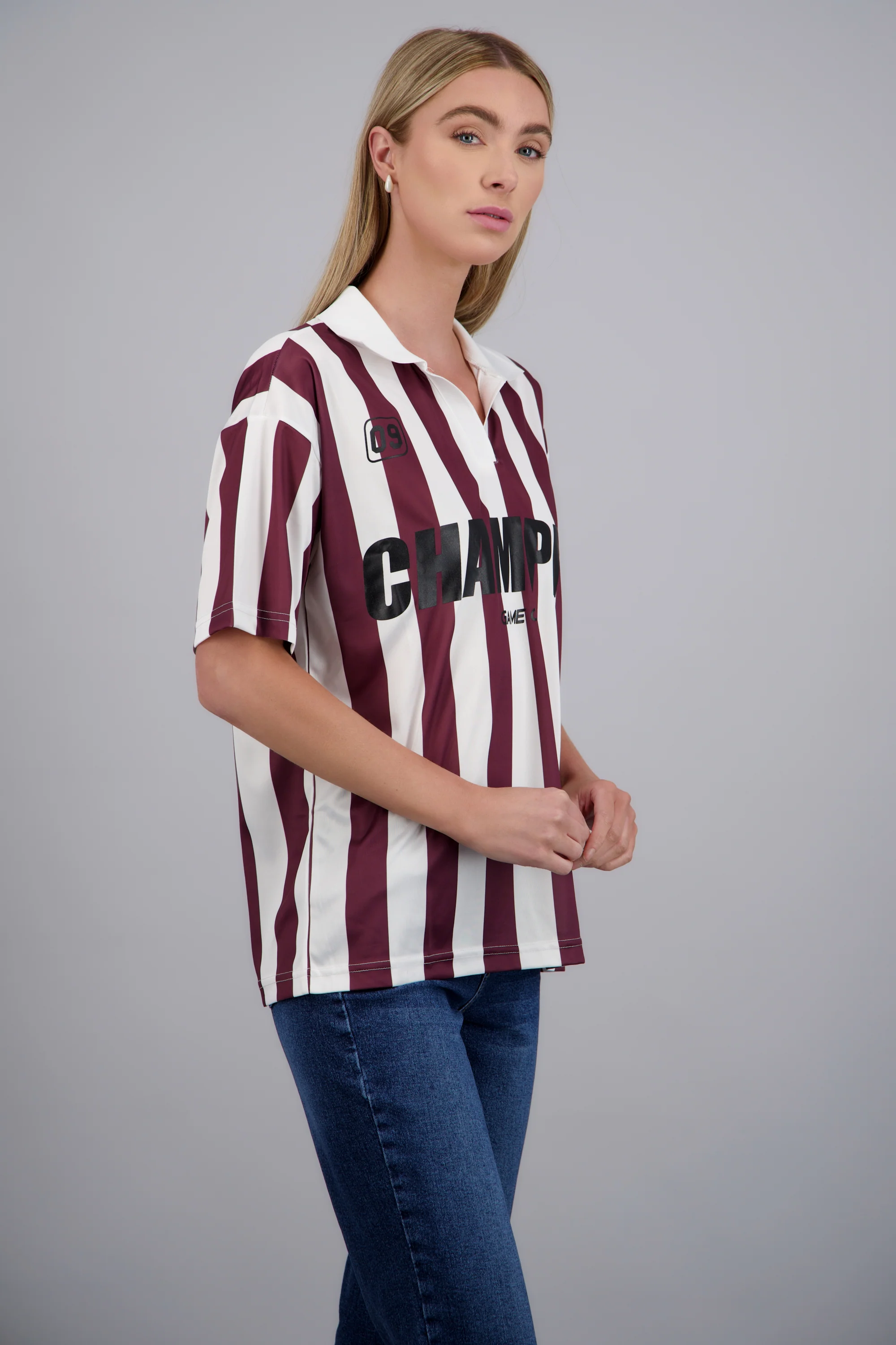 Playera tipo jersey rayas - Image 2