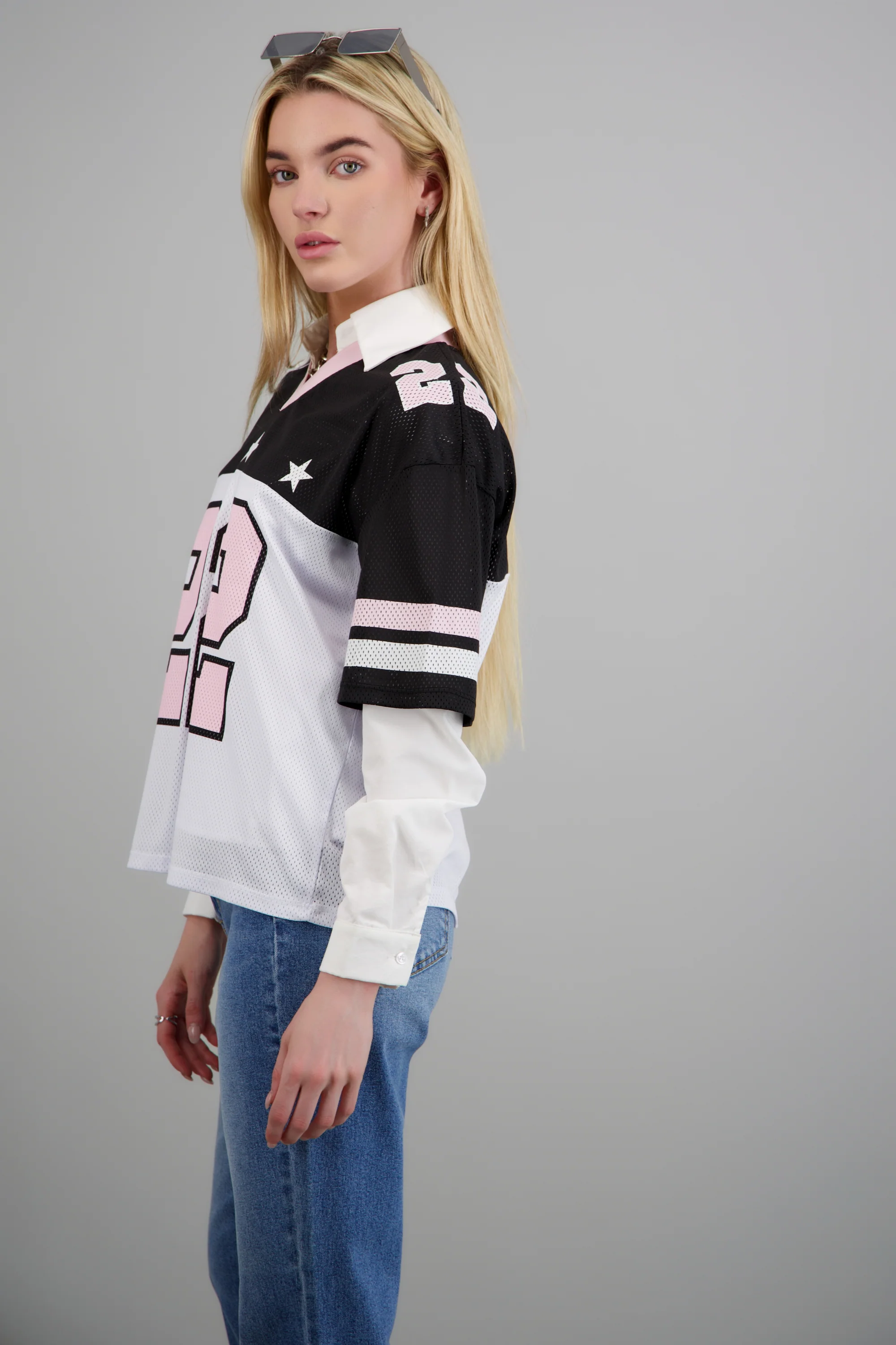 Playera tipojersey constraste estrellas - Image 2
