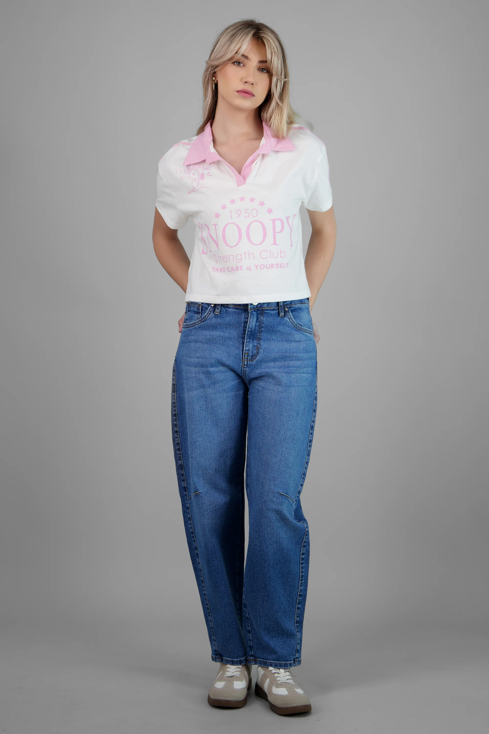Polo manga corta snoopy deportiva