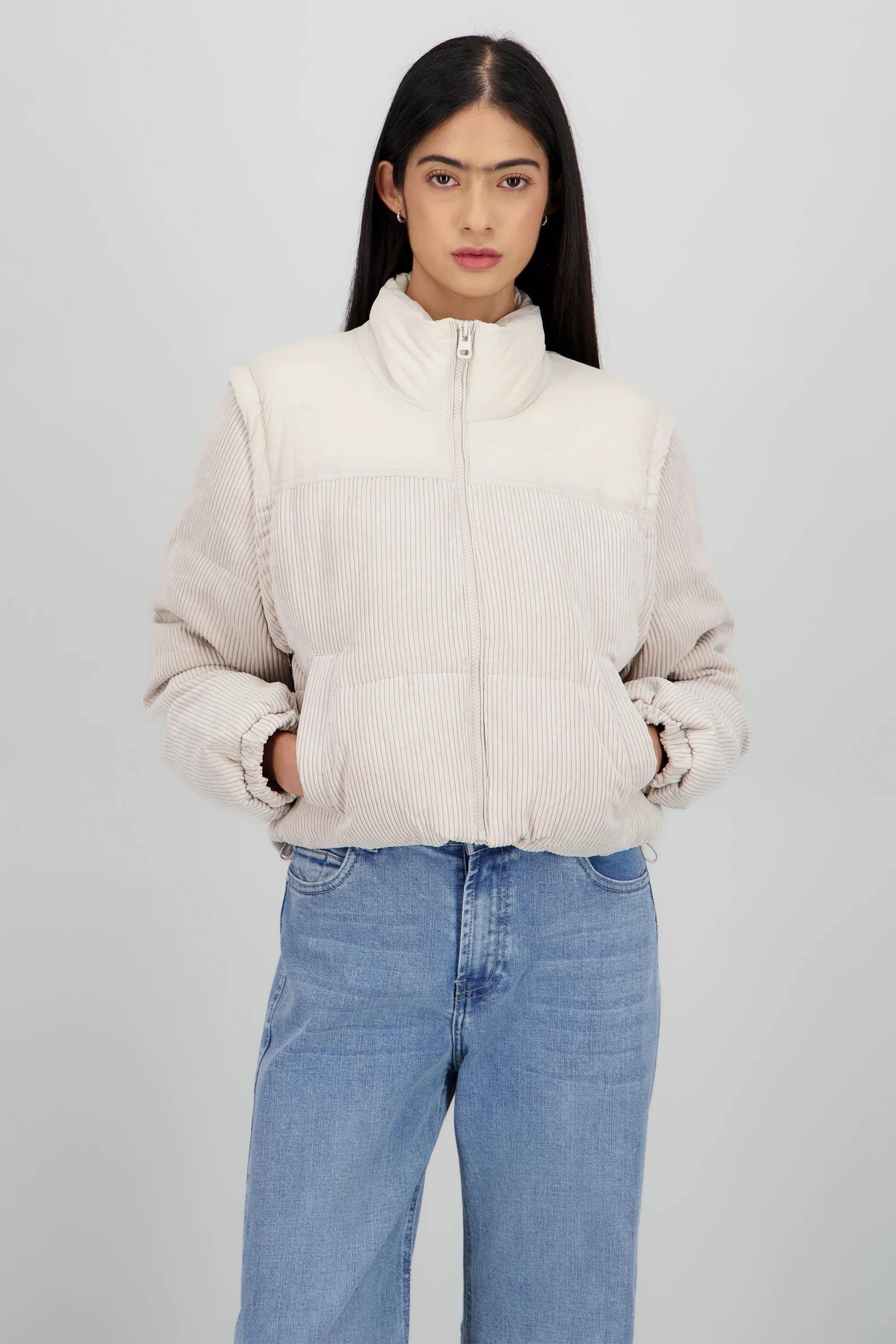 Puffer jacket pana contraste - Image 2