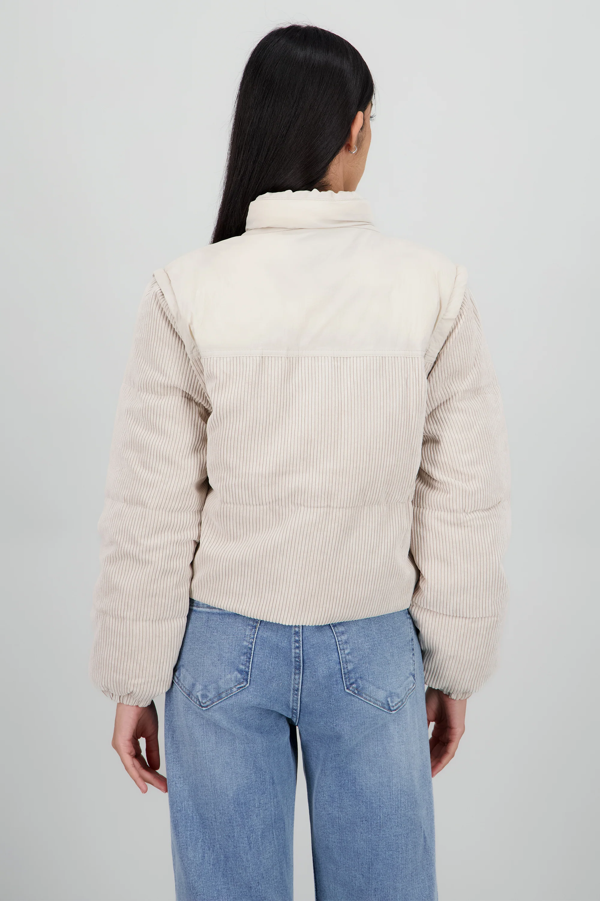 Puffer jacket pana contraste - Image 4