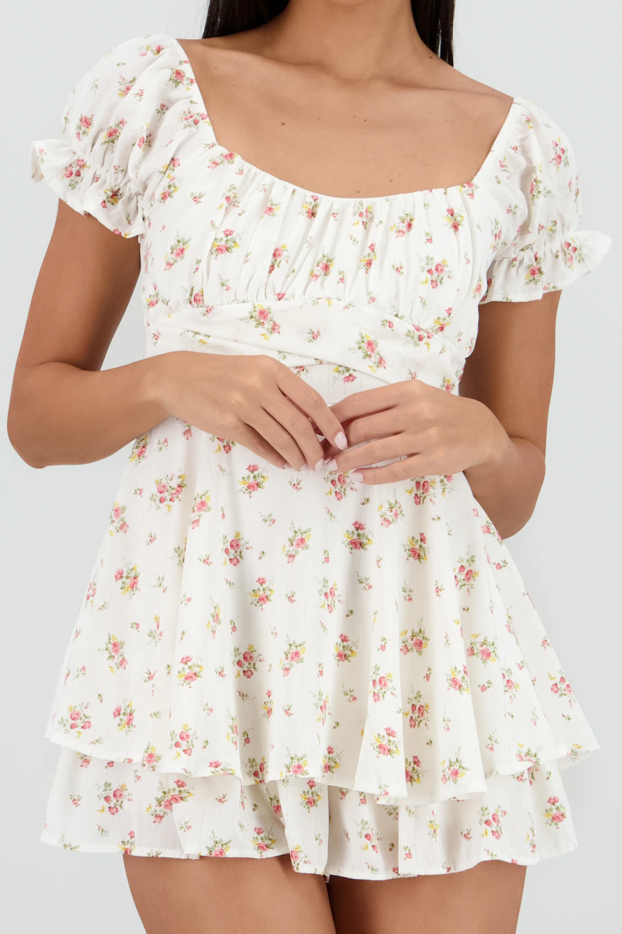 Romper olanes flores con rayas lurex - Image 5