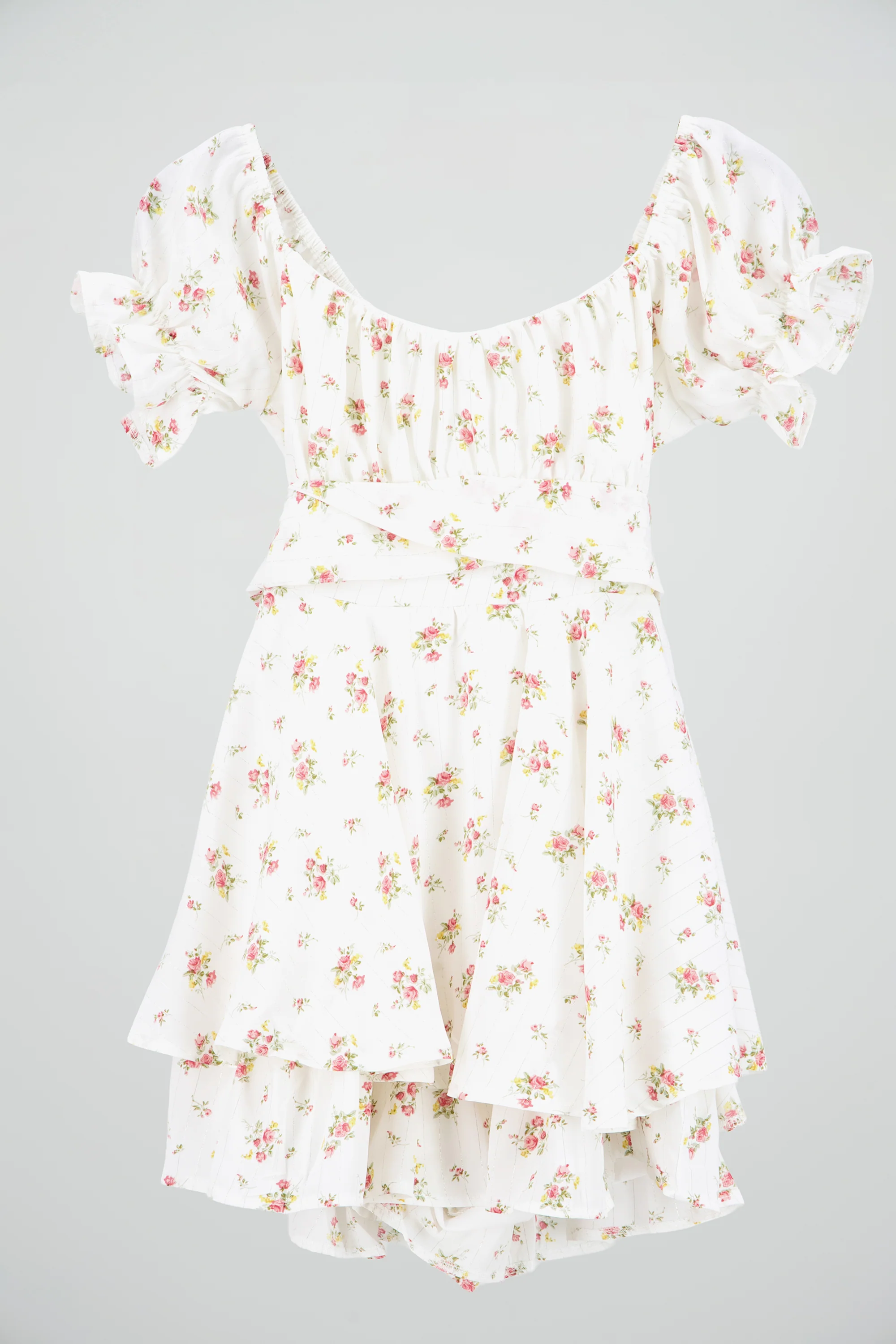 Romper olanes flores con rayas lurex - Image 6