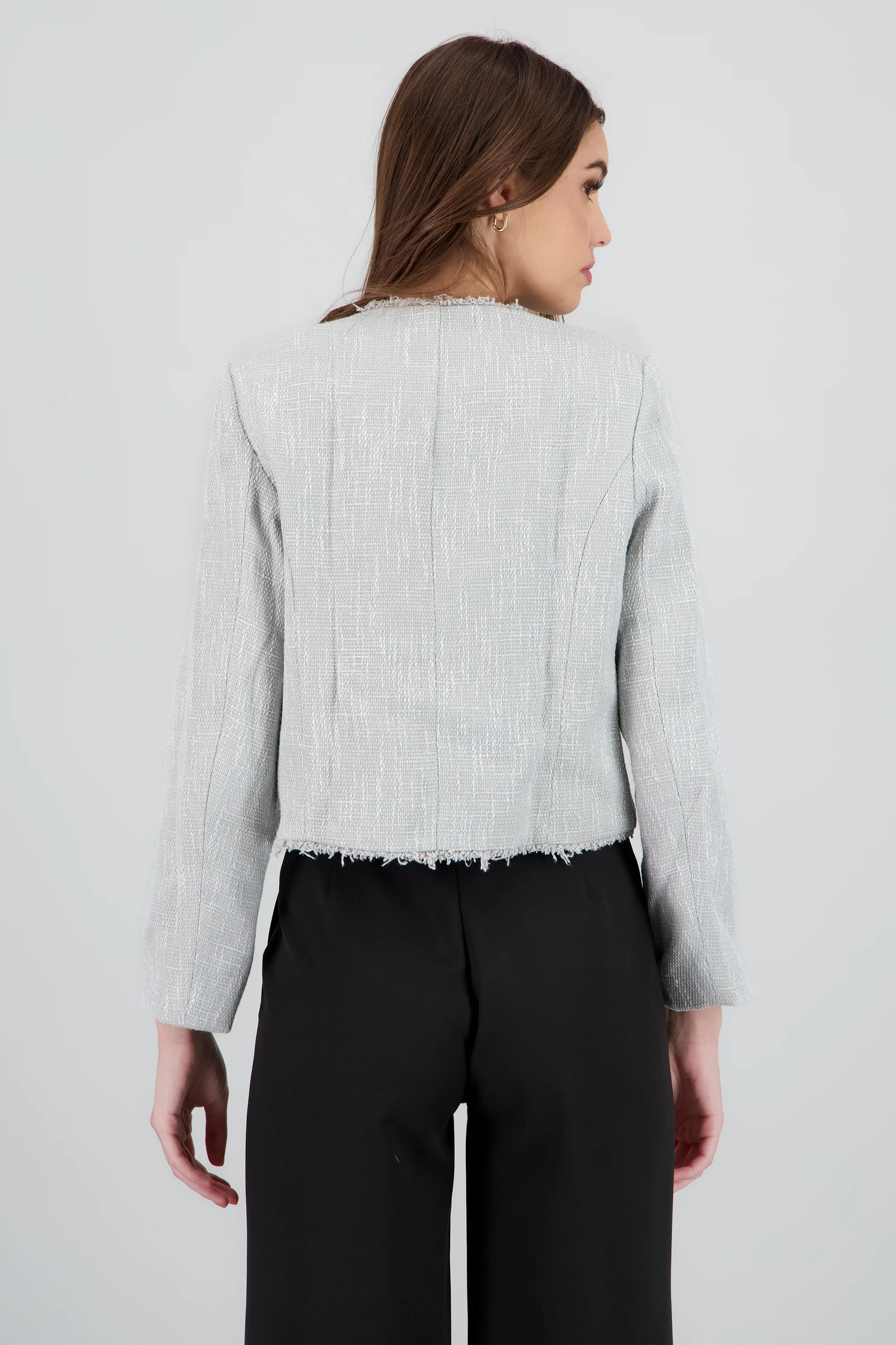 Saco de tweed detalle bordes - Image 4