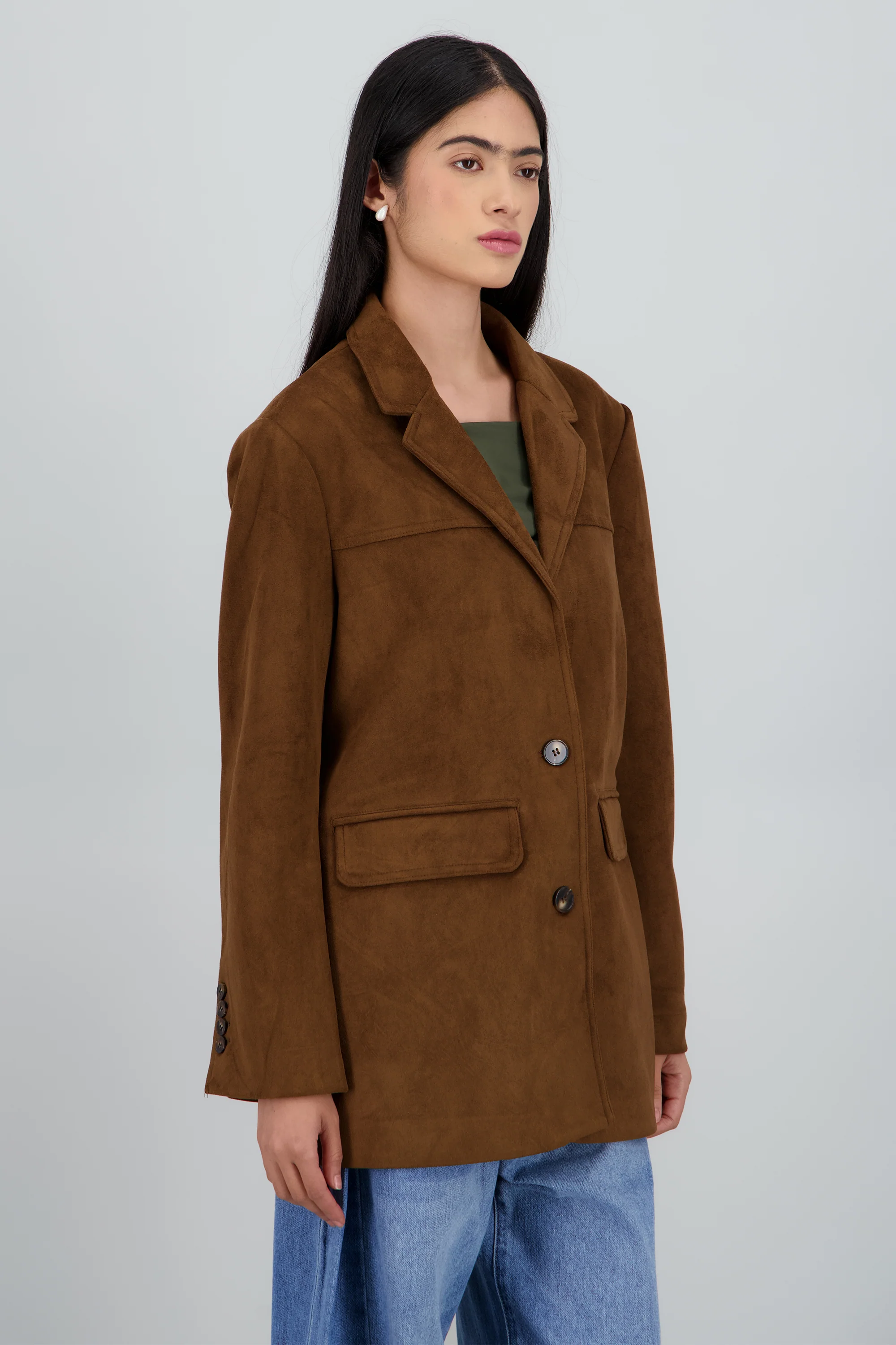 Saco oversized detalle tela - Image 3