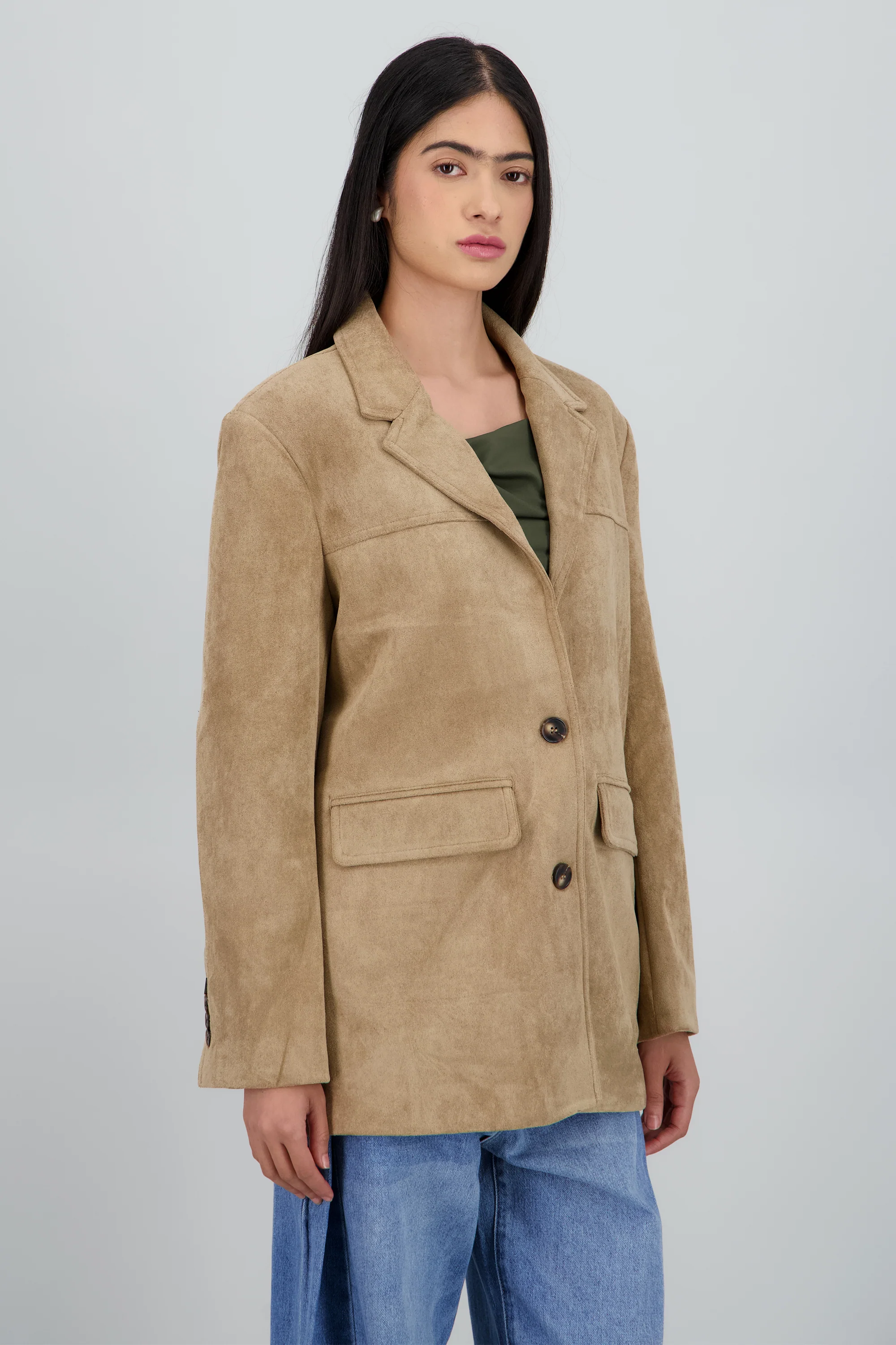 Saco oversized detalle tela - Image 3