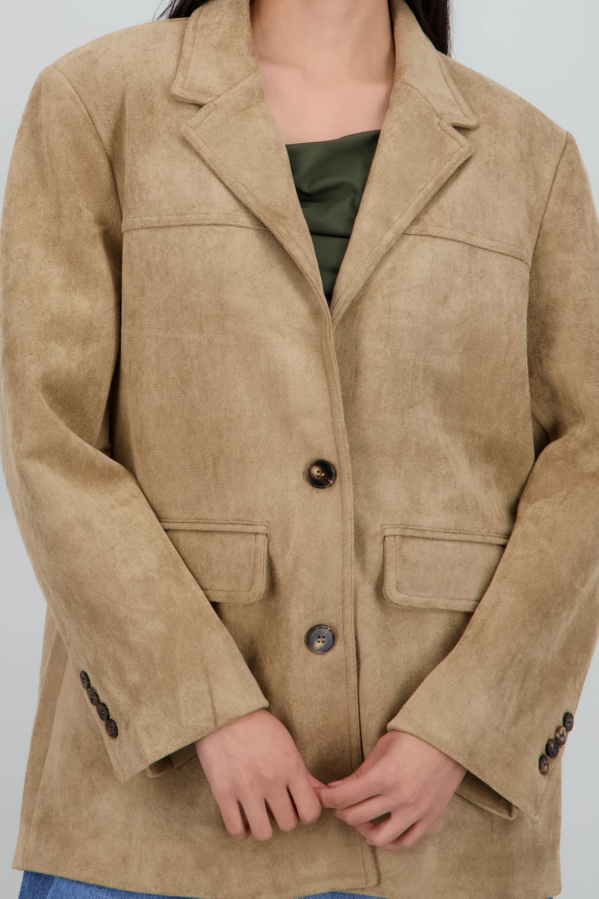 Saco oversized detalle tela - Image 5