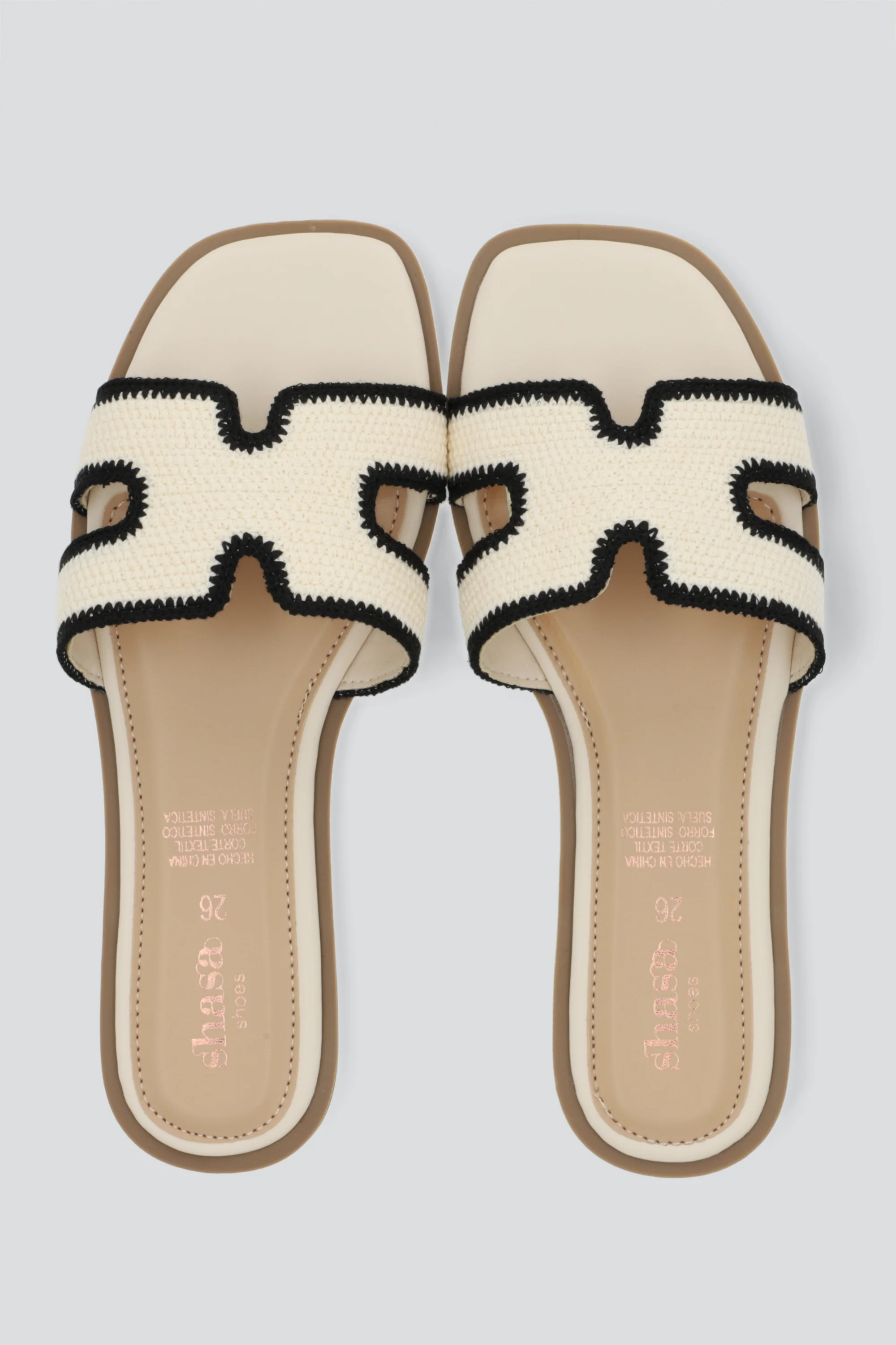 Sandalias tiras greca tejido