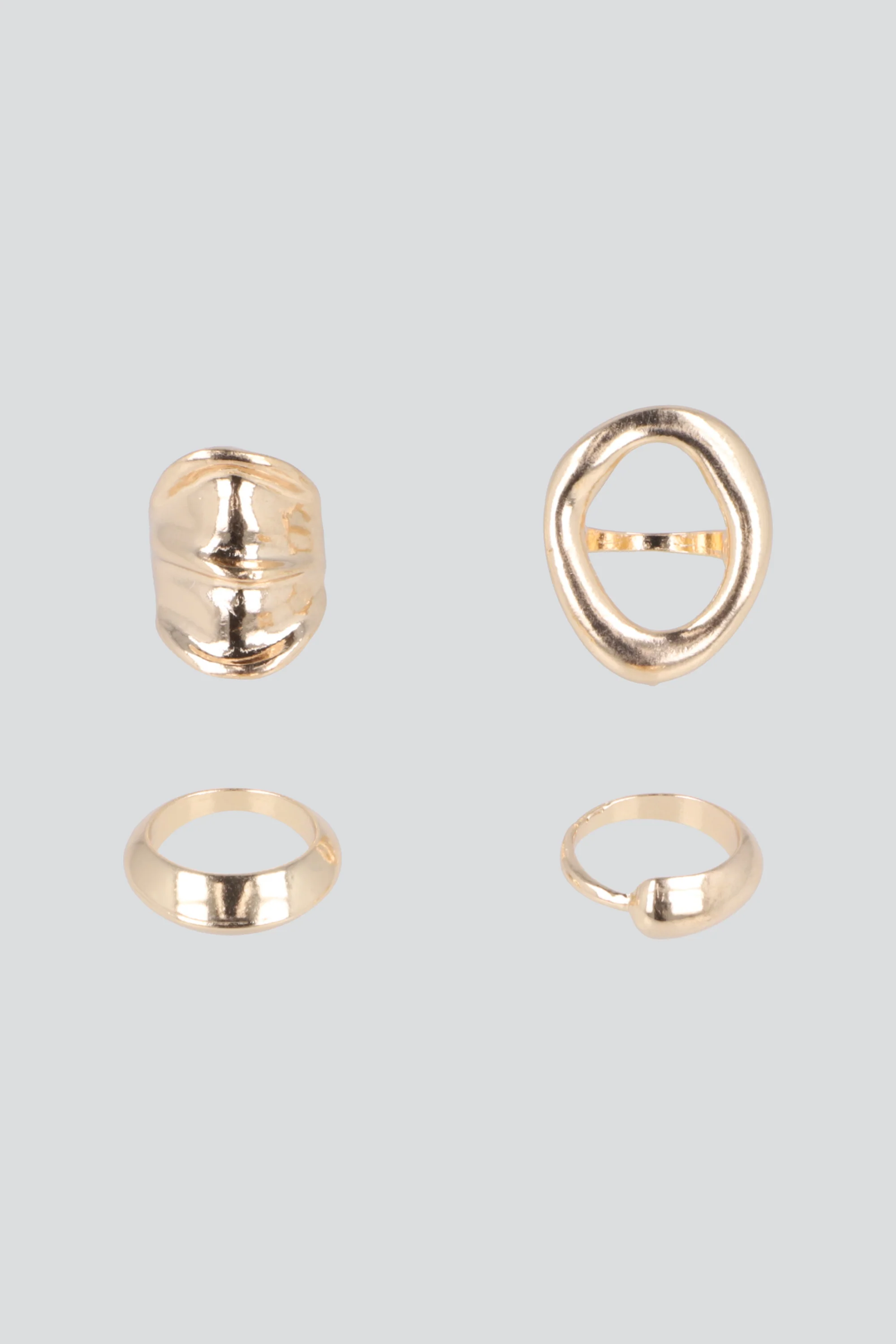 SET 4 ANILLOS FORMAS METALICA