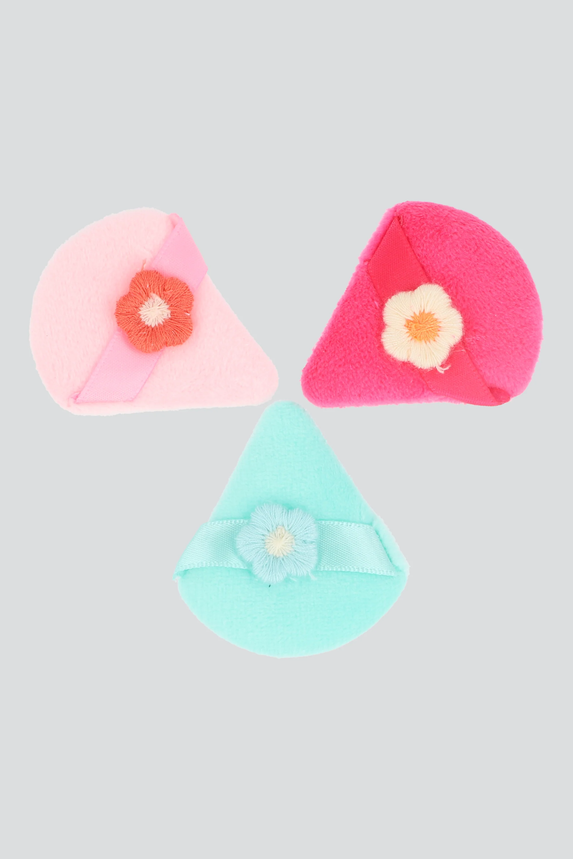 Set 3 esponjas puff flores tejidas