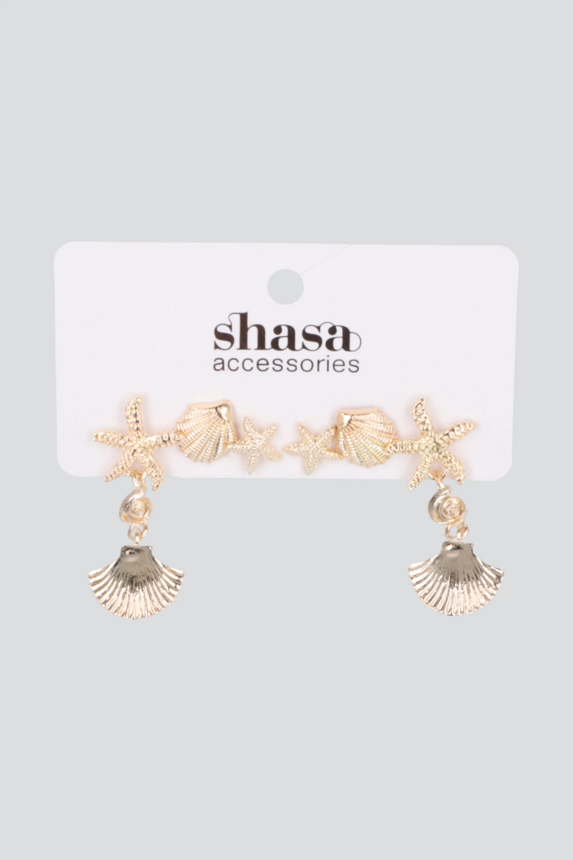 Set 3 pares aretes figuras mar