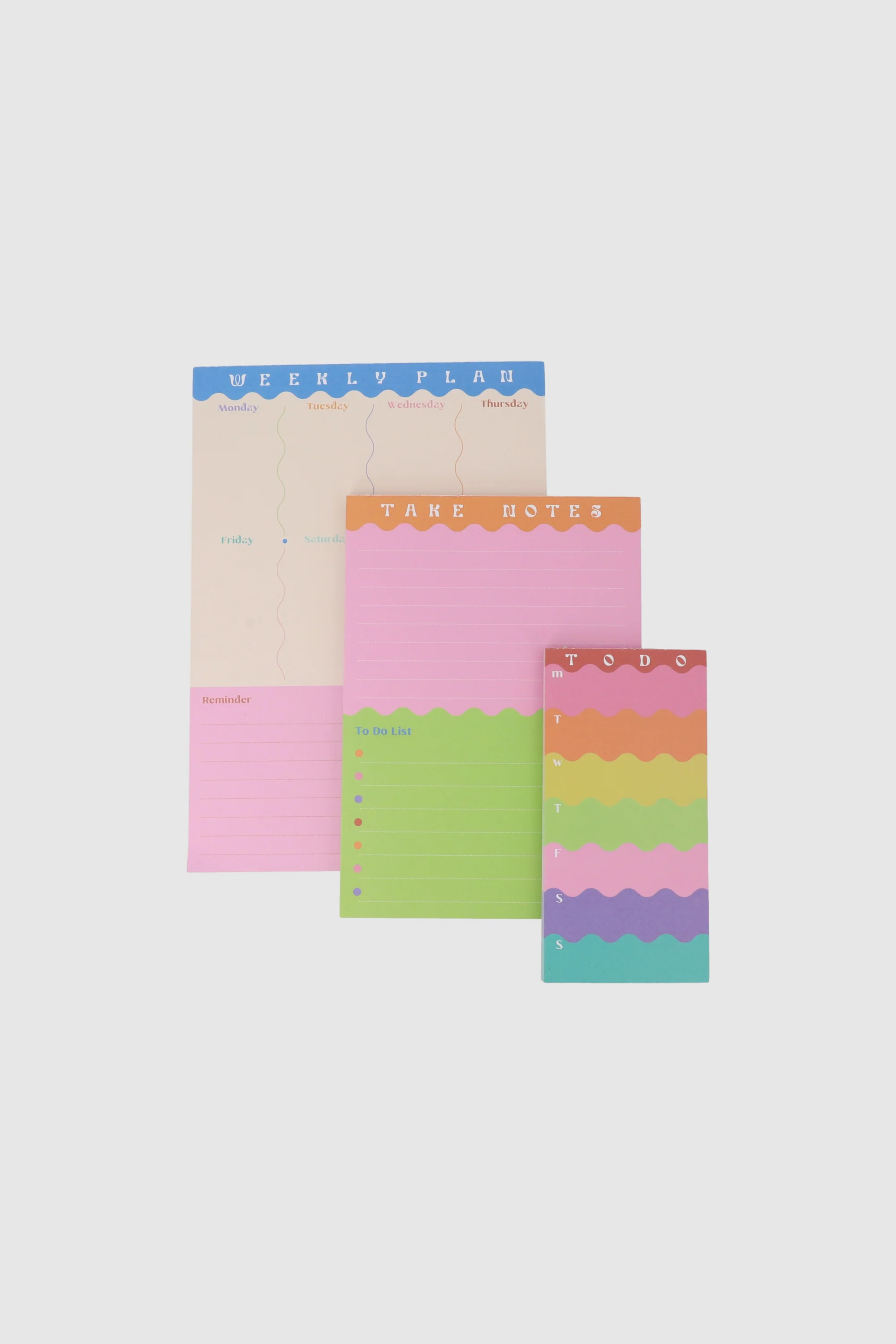 Set de 3 libretas y notas colores