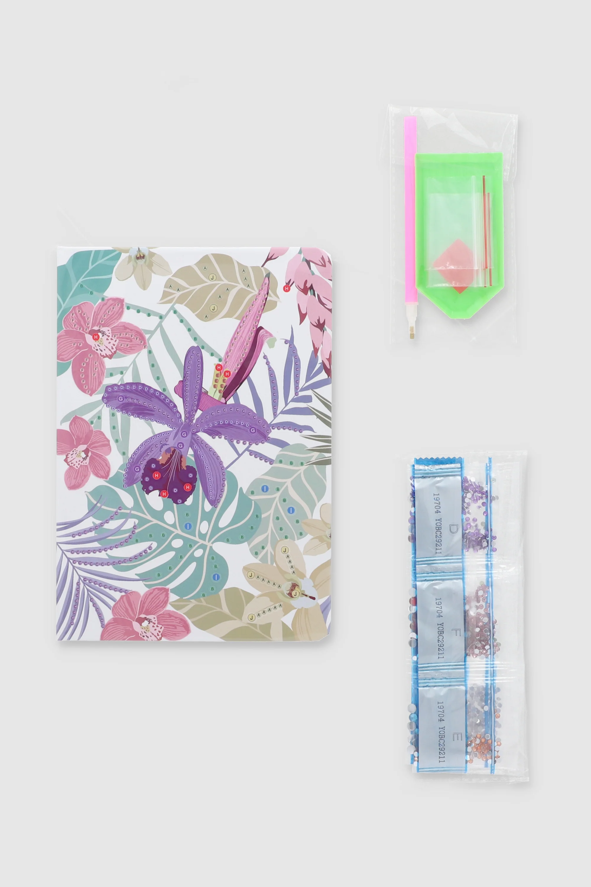 Set DIY libreta pixel flores tropicales - Image 2