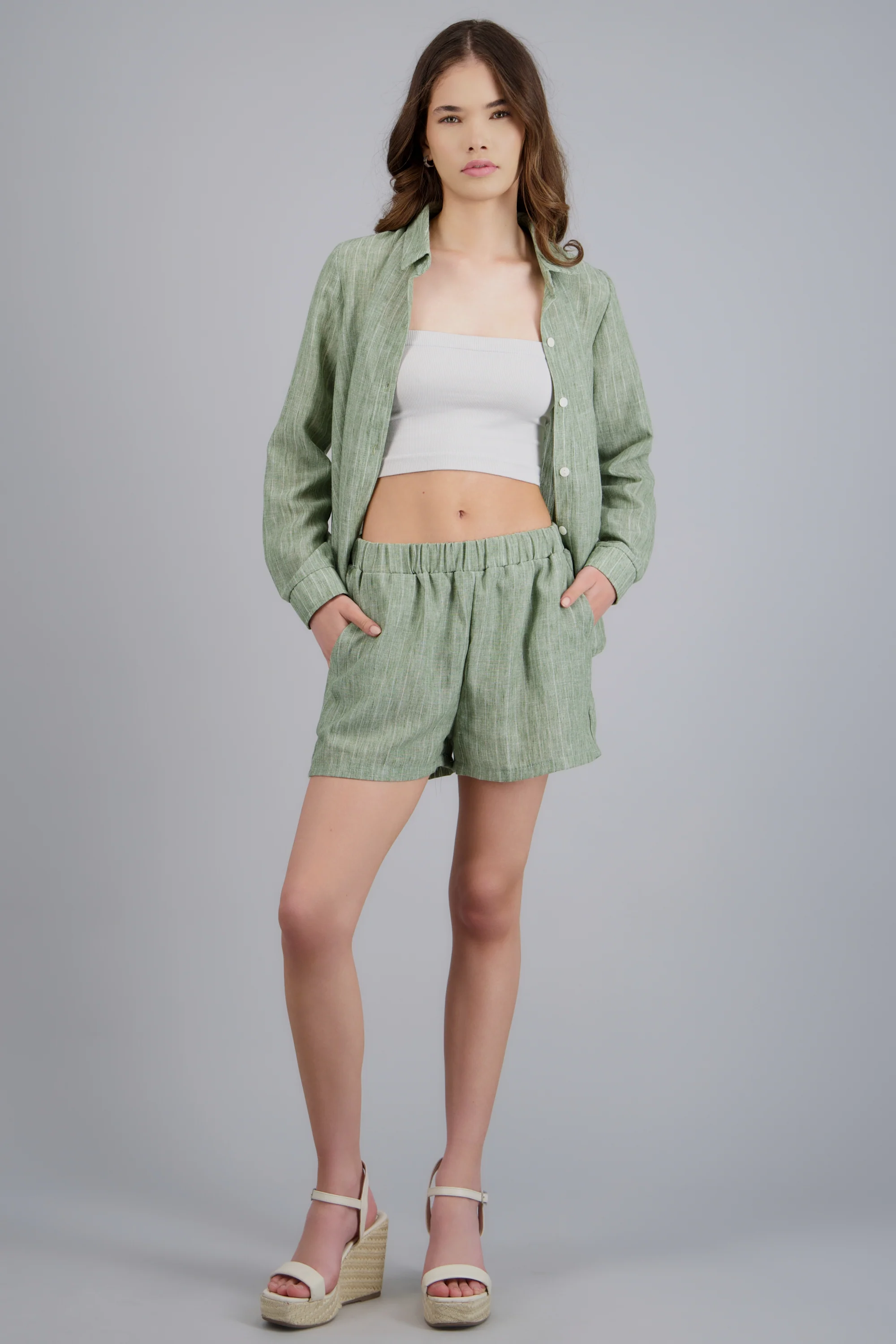 Short rayas detalle brillos