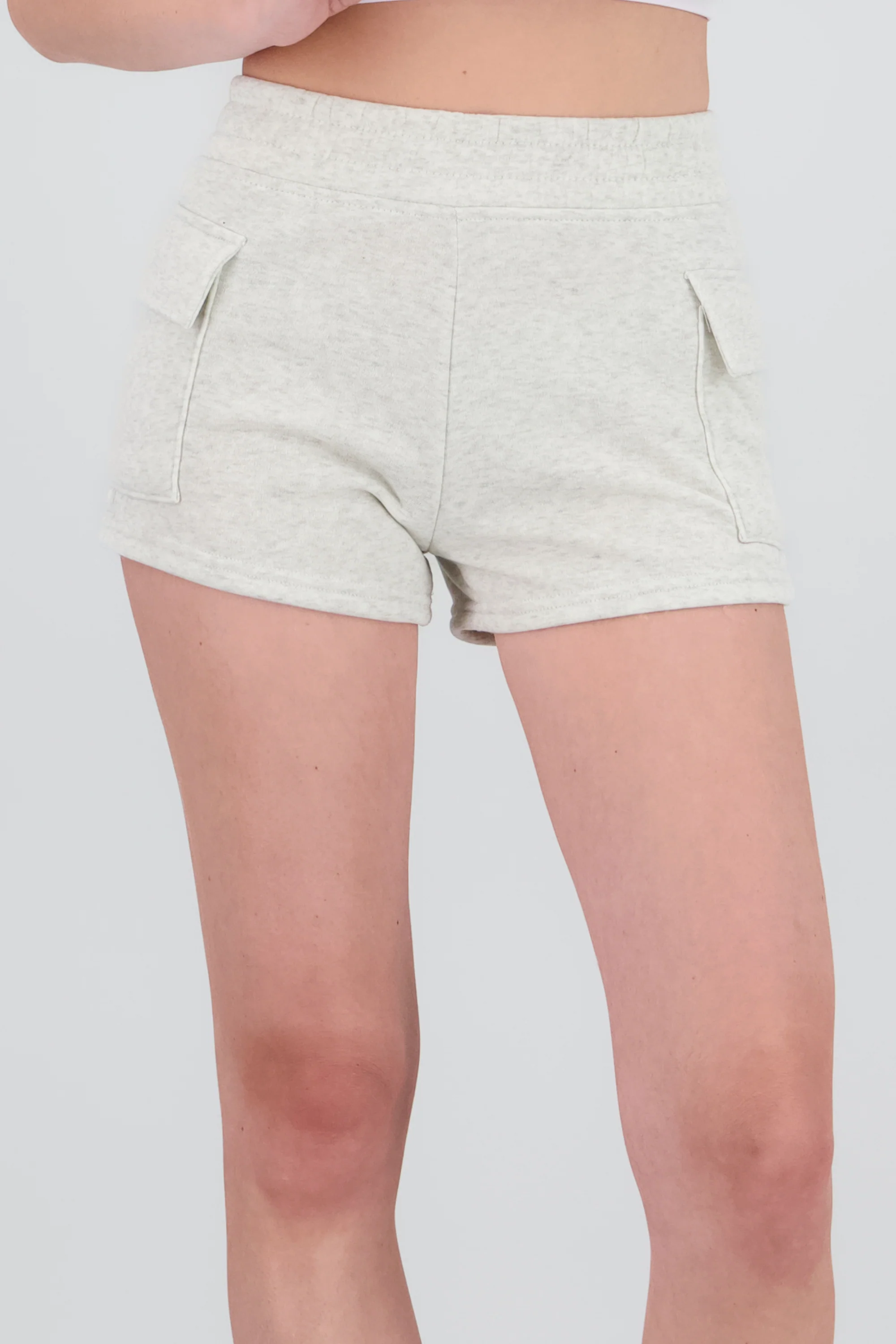 Shorts con fleece y bolsas lisos - Image 5
