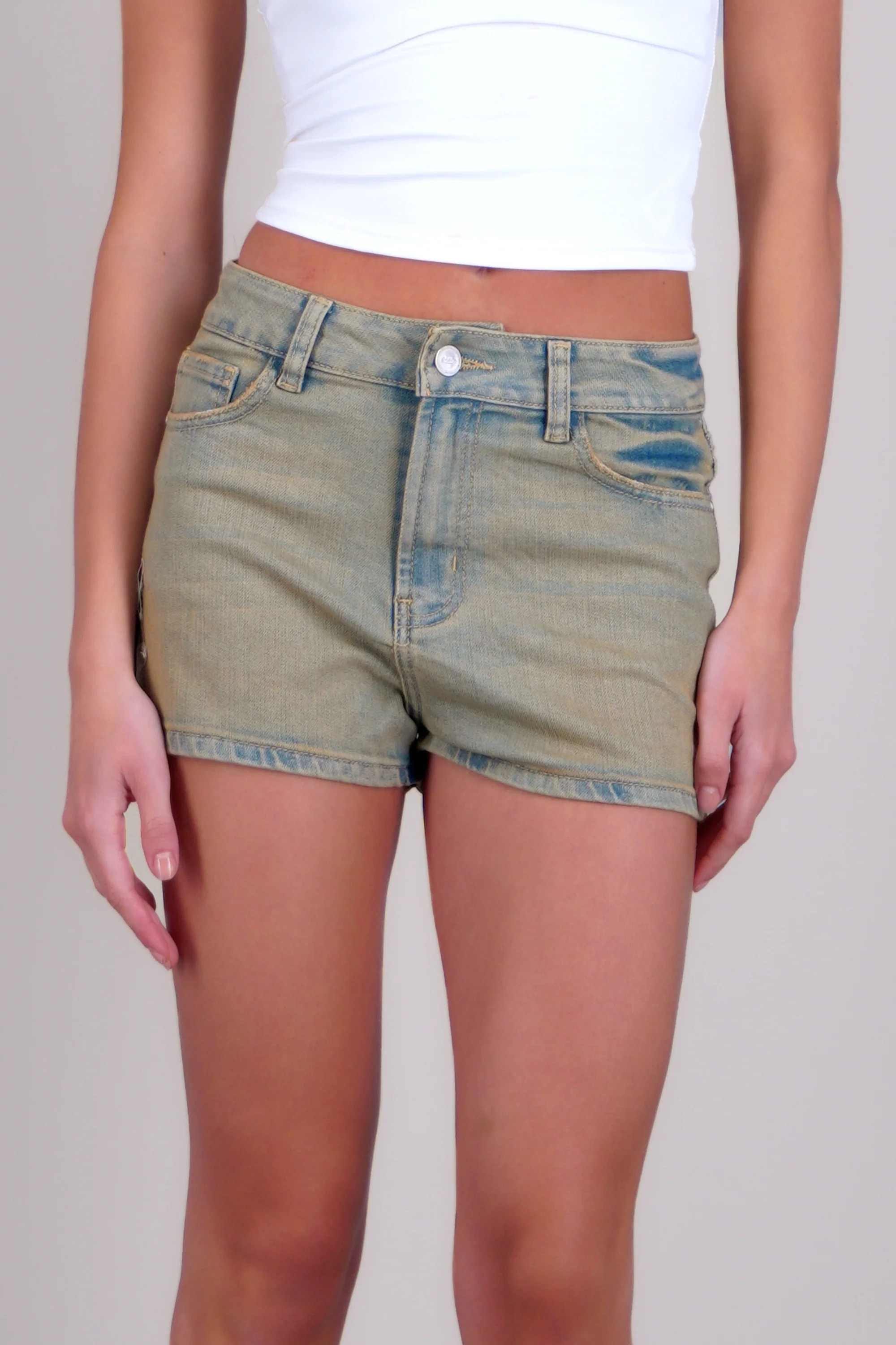 Shorts denim dobladillo entintado - Image 5