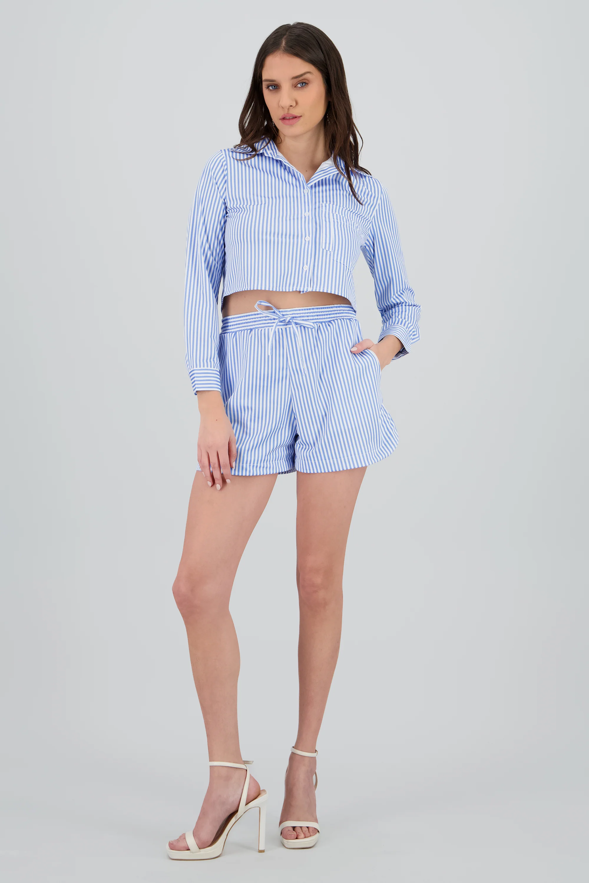 Shorts rayas detalle resorte jareta