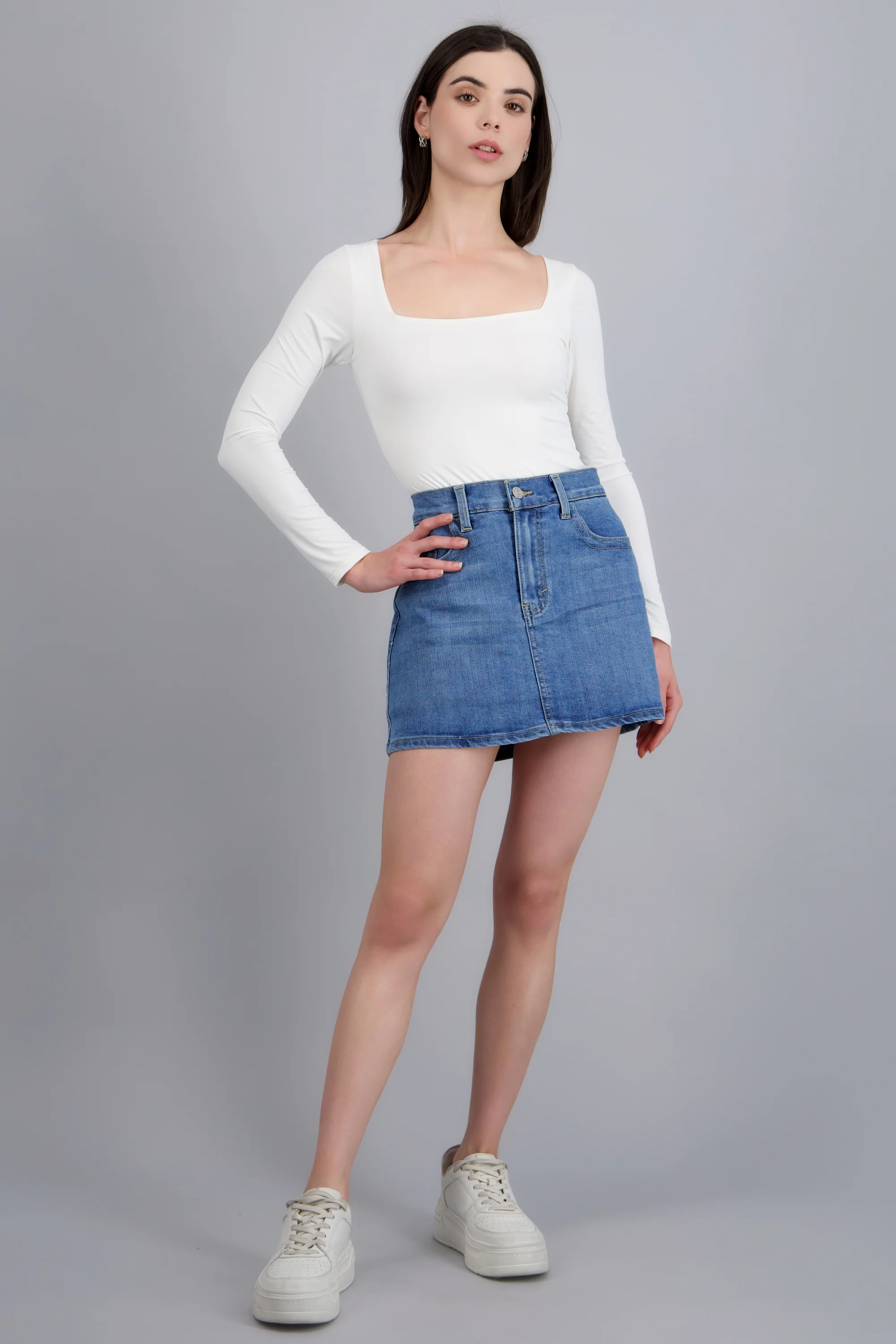 Skort básico denim