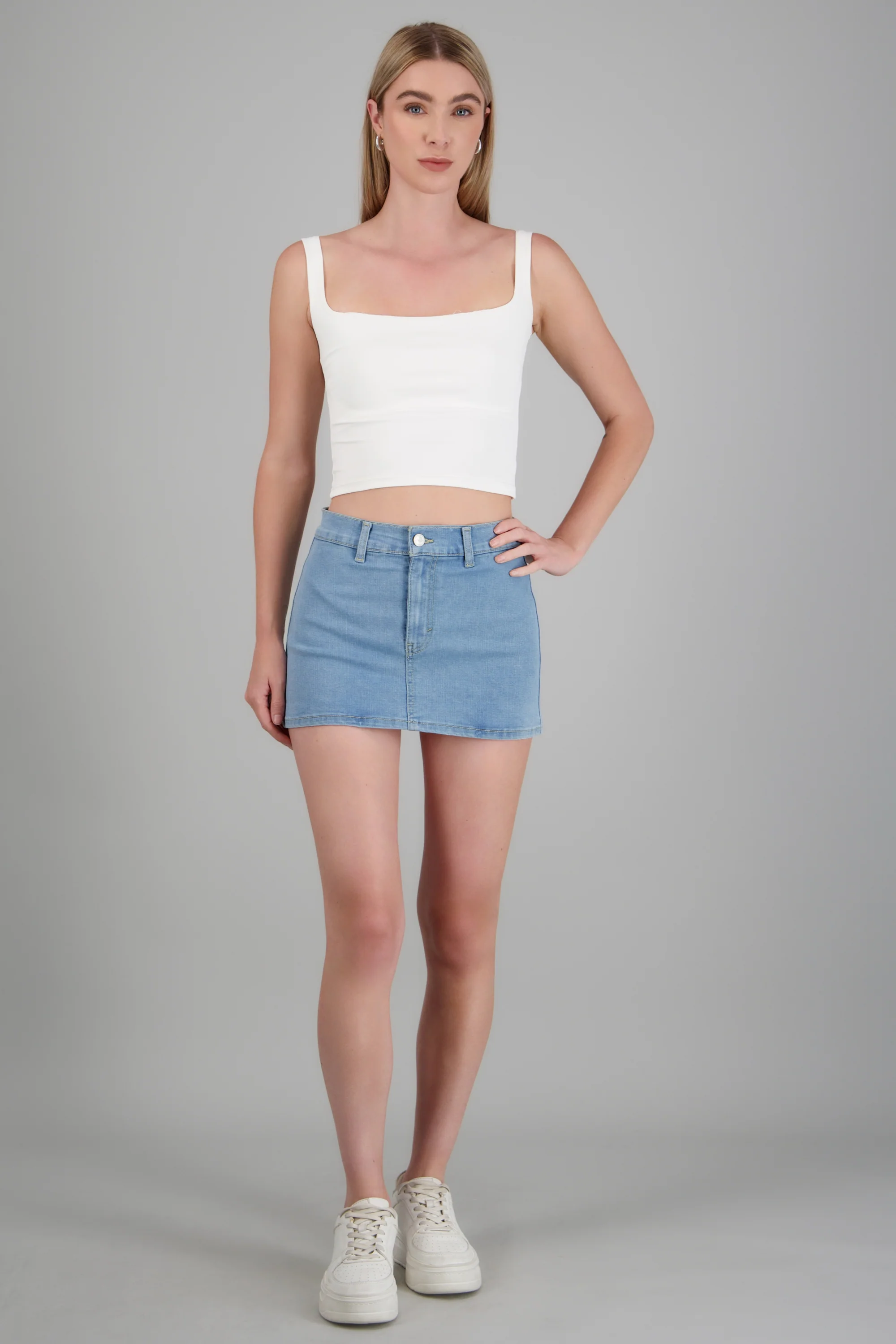 Skort denim recta