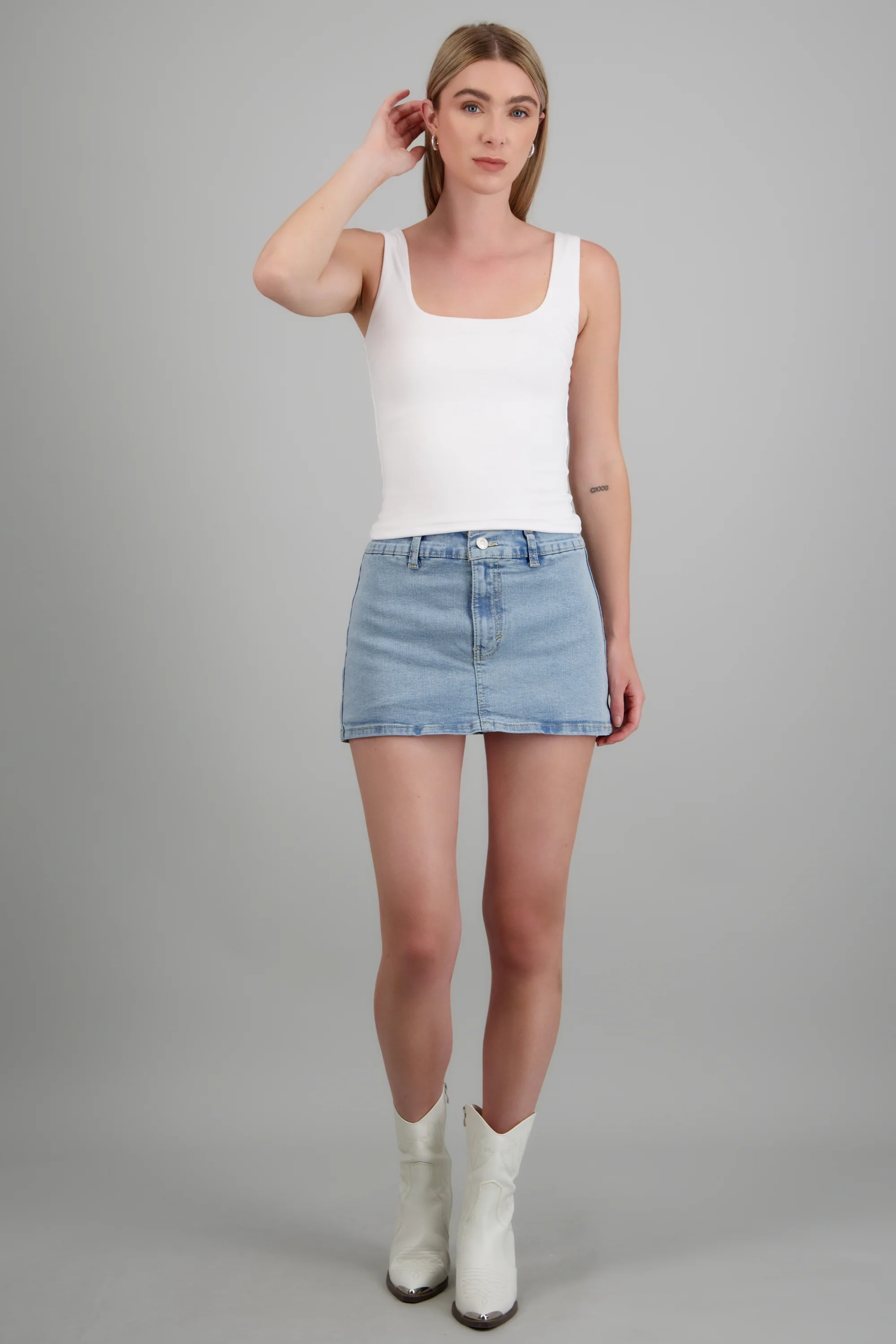Skort denim recta - Image 2