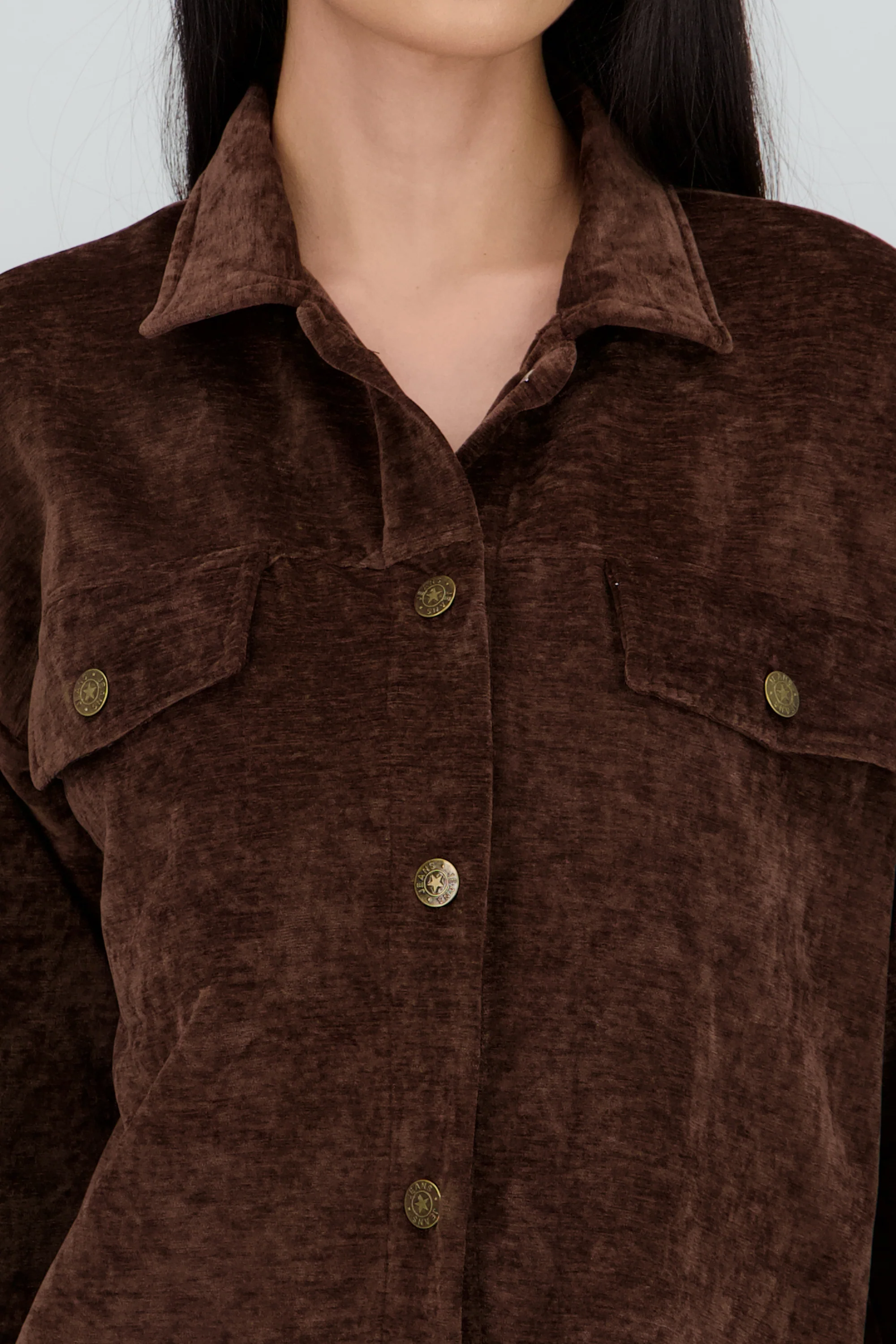 Sobrecamisa manga larga velvet - Image 5