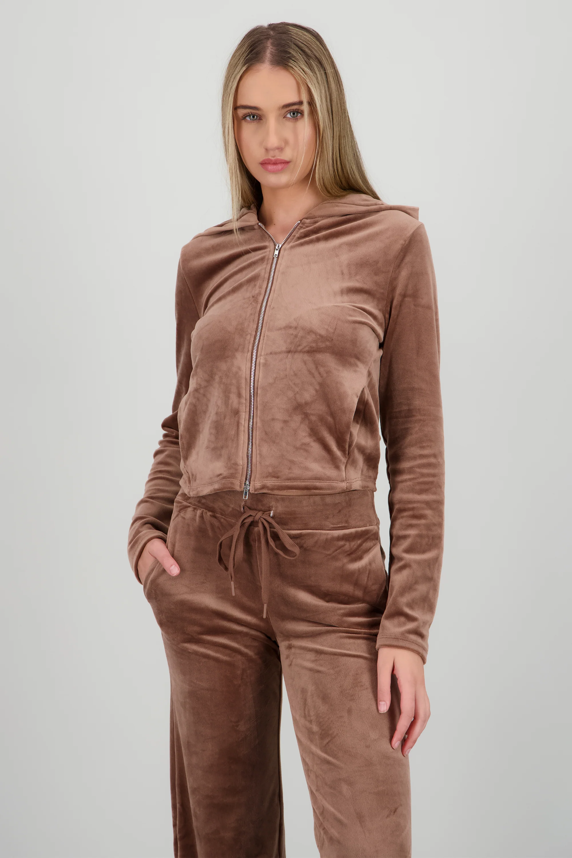 Sudadera con cierre velvet