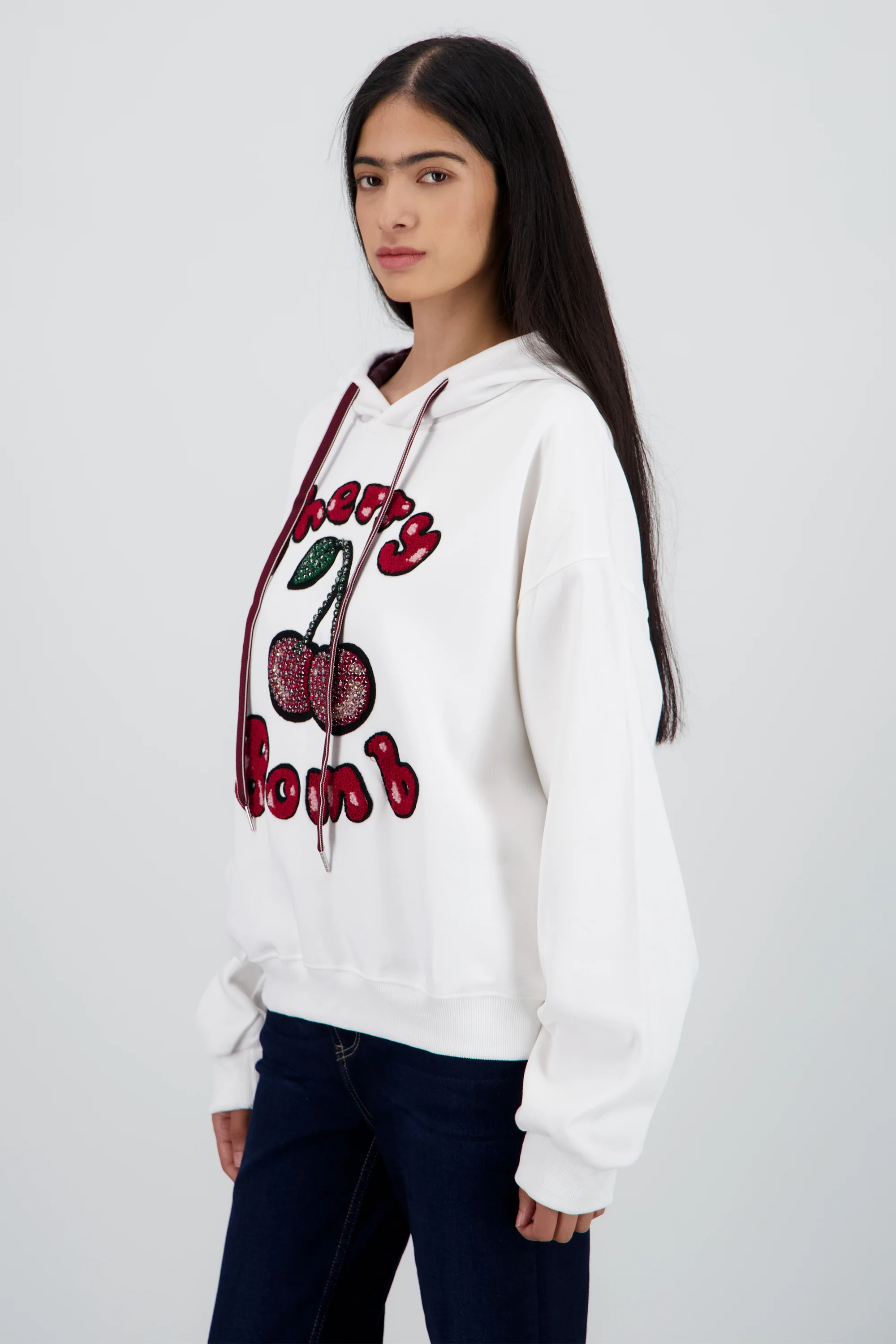 Sudadera con gorro estampado cherry - Image 3