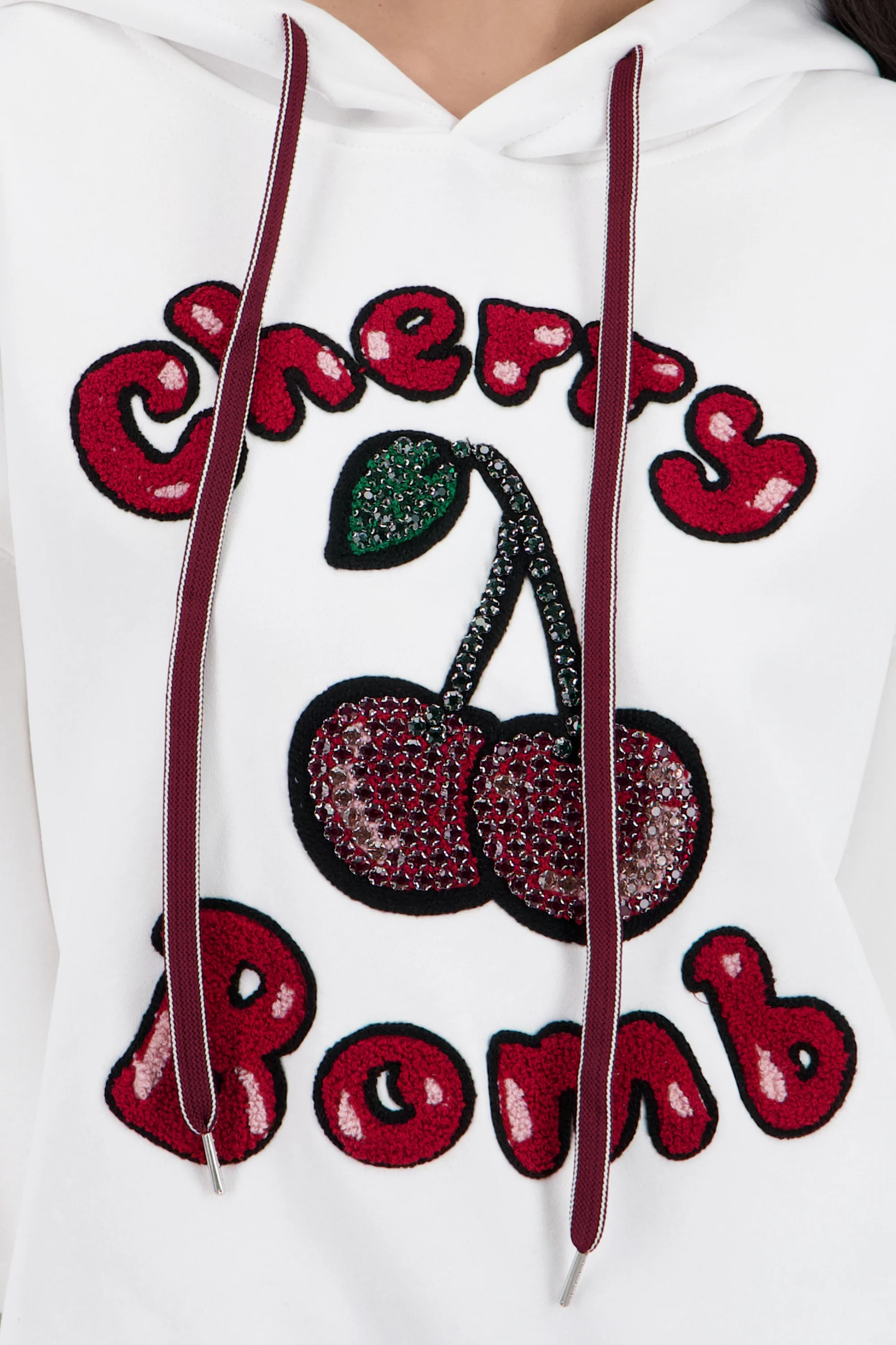 Sudadera con gorro estampado cherry - Image 5