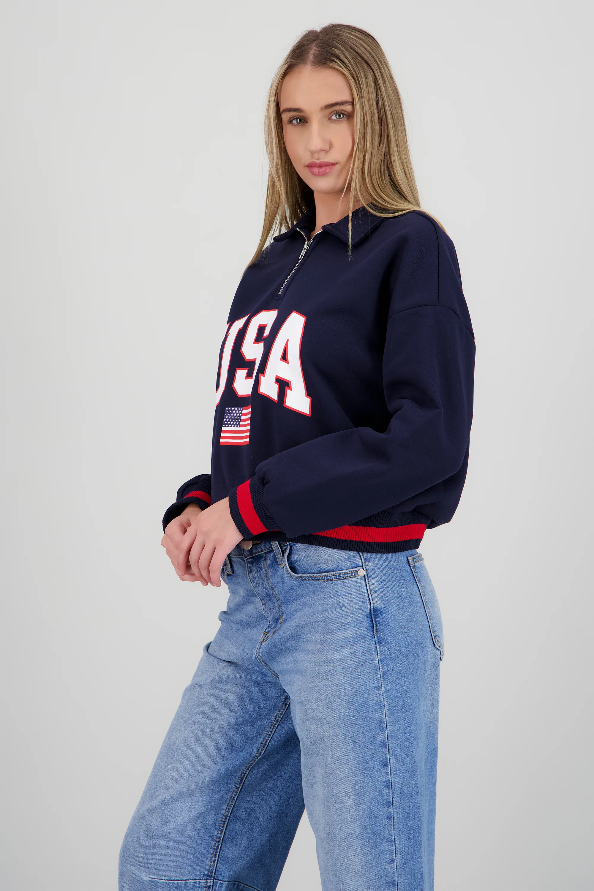 Sudadera contraste USA - Image 3