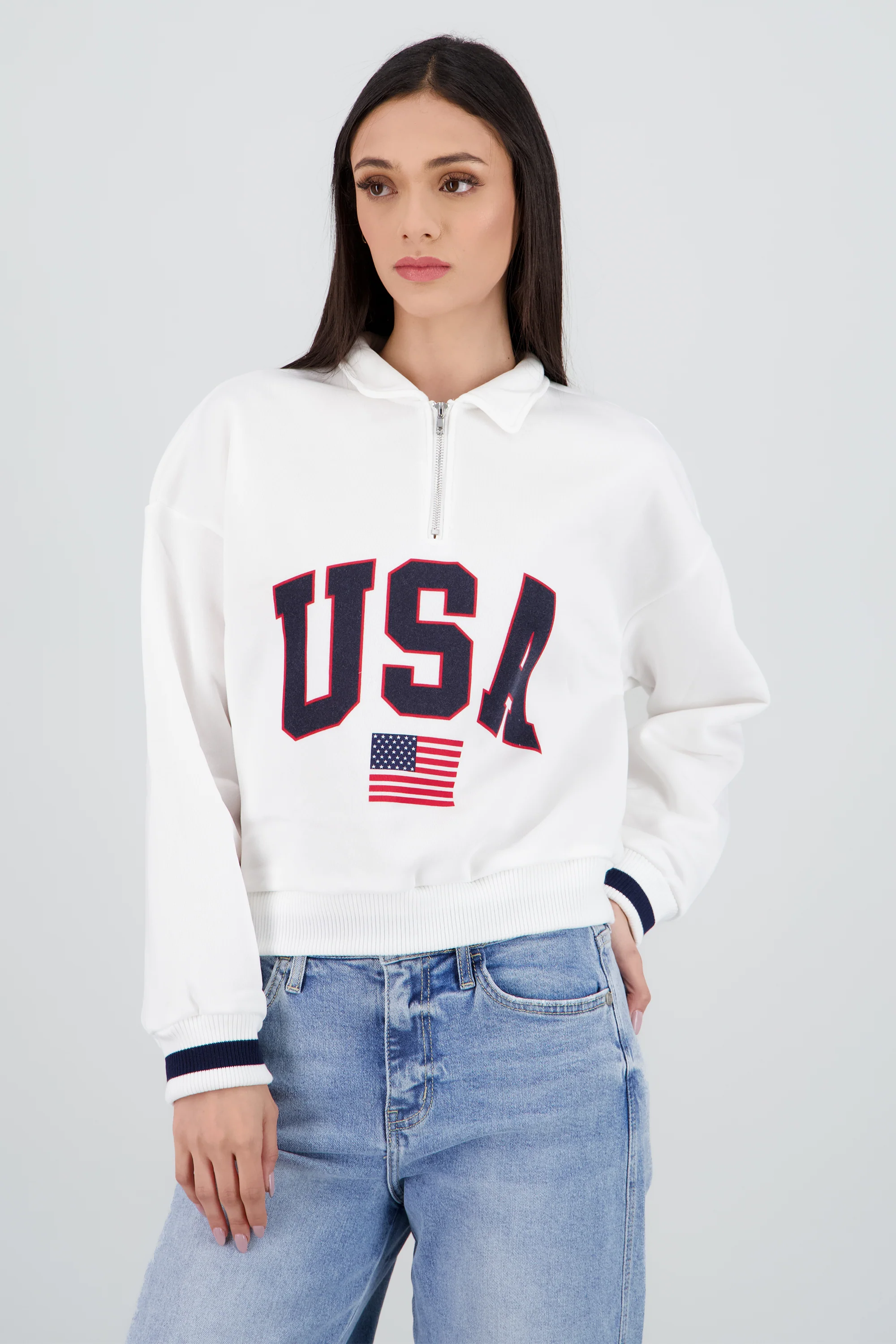 Sudadera contraste USA - Image 2