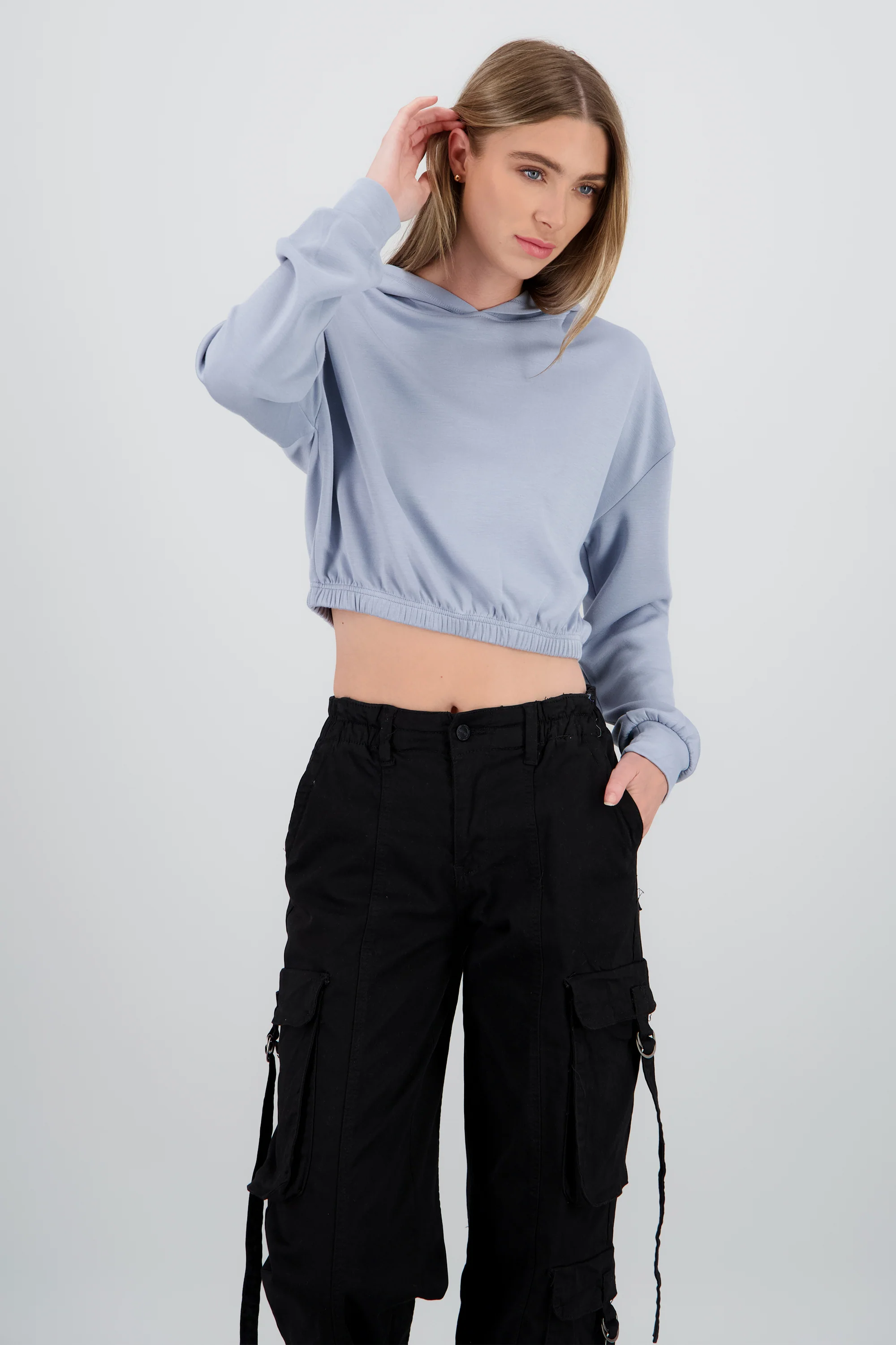 Sudadera corta lisa suave - Image 2