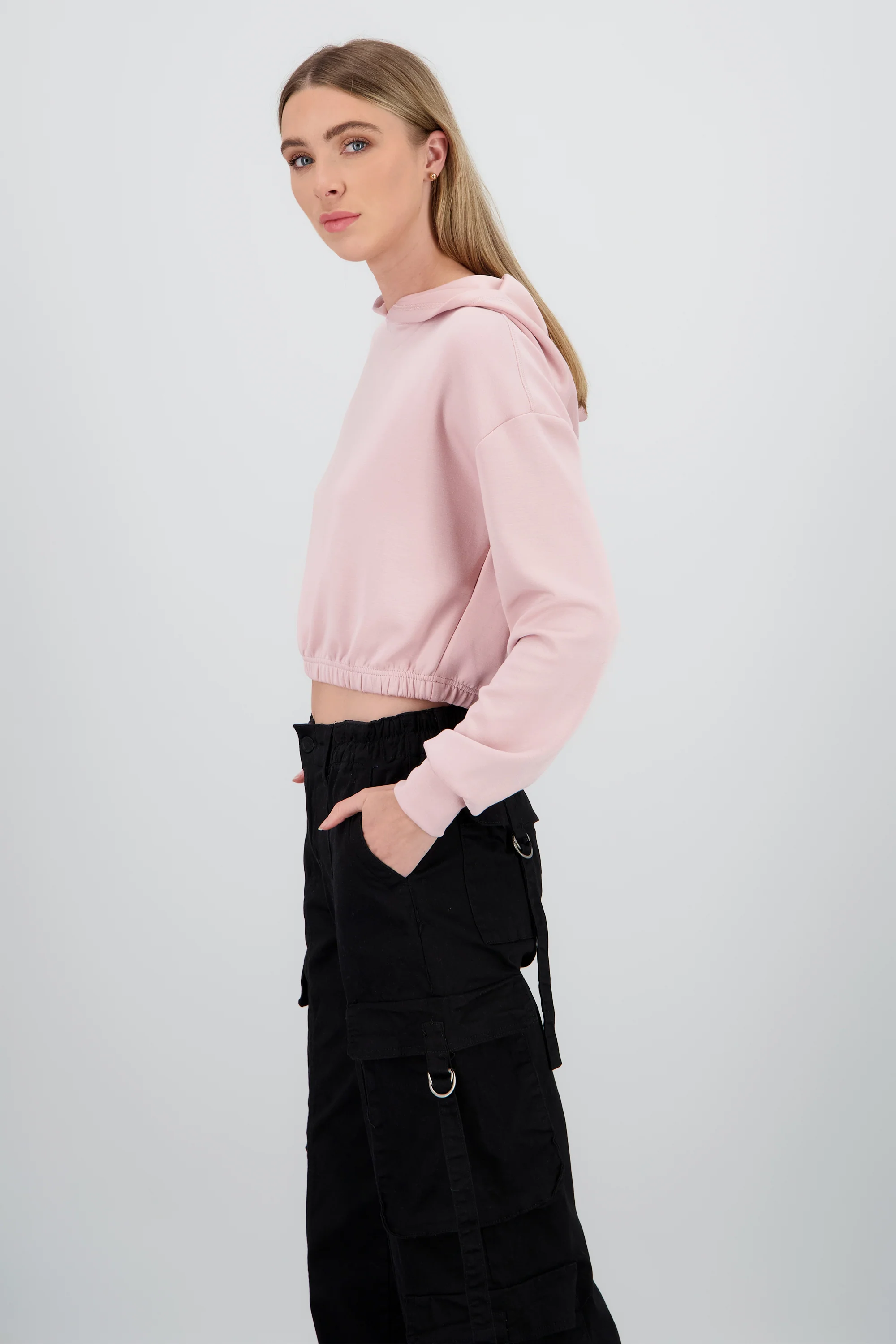 Sudadera corta lisa suave - Image 3