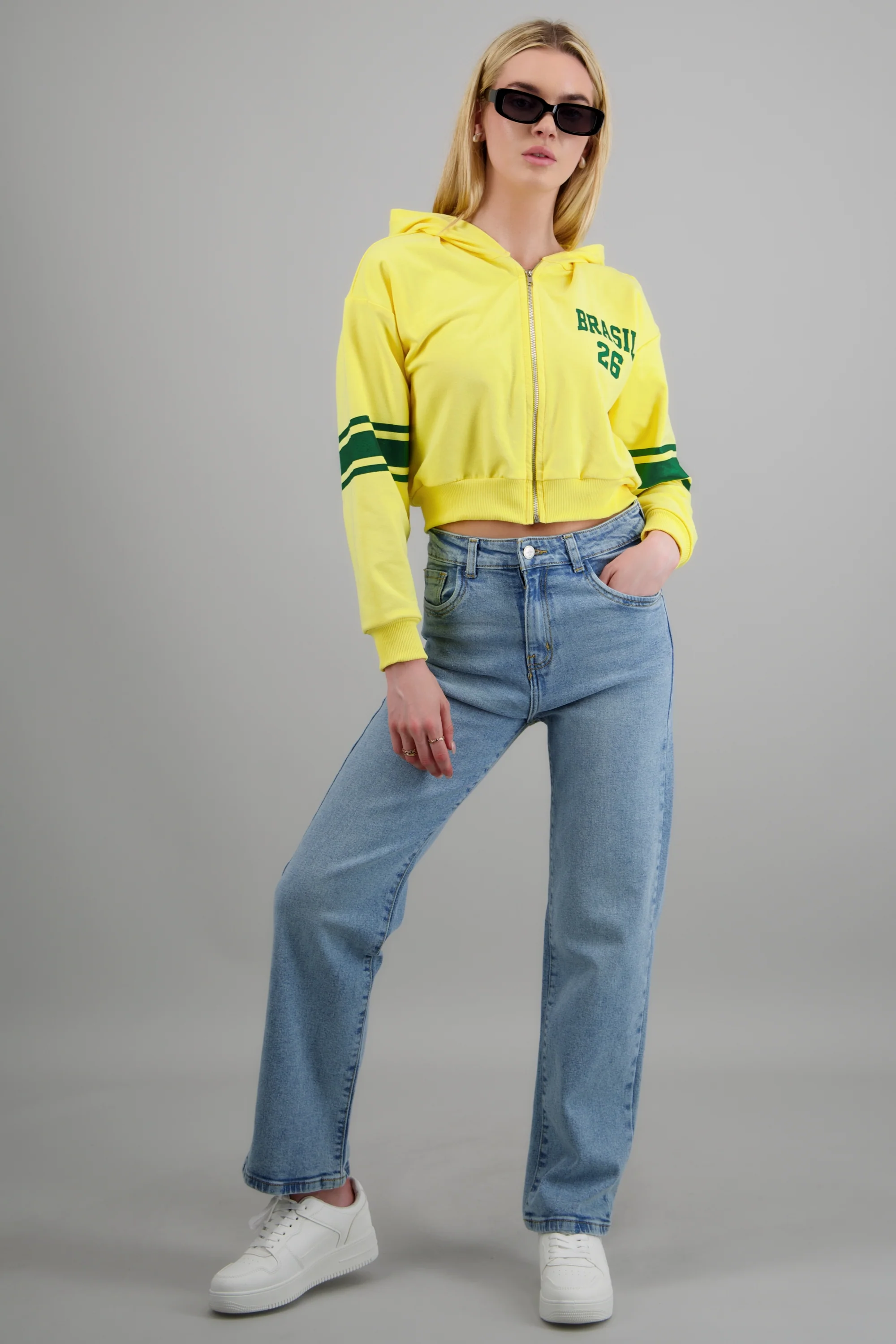 Sudadera crop brasil 26