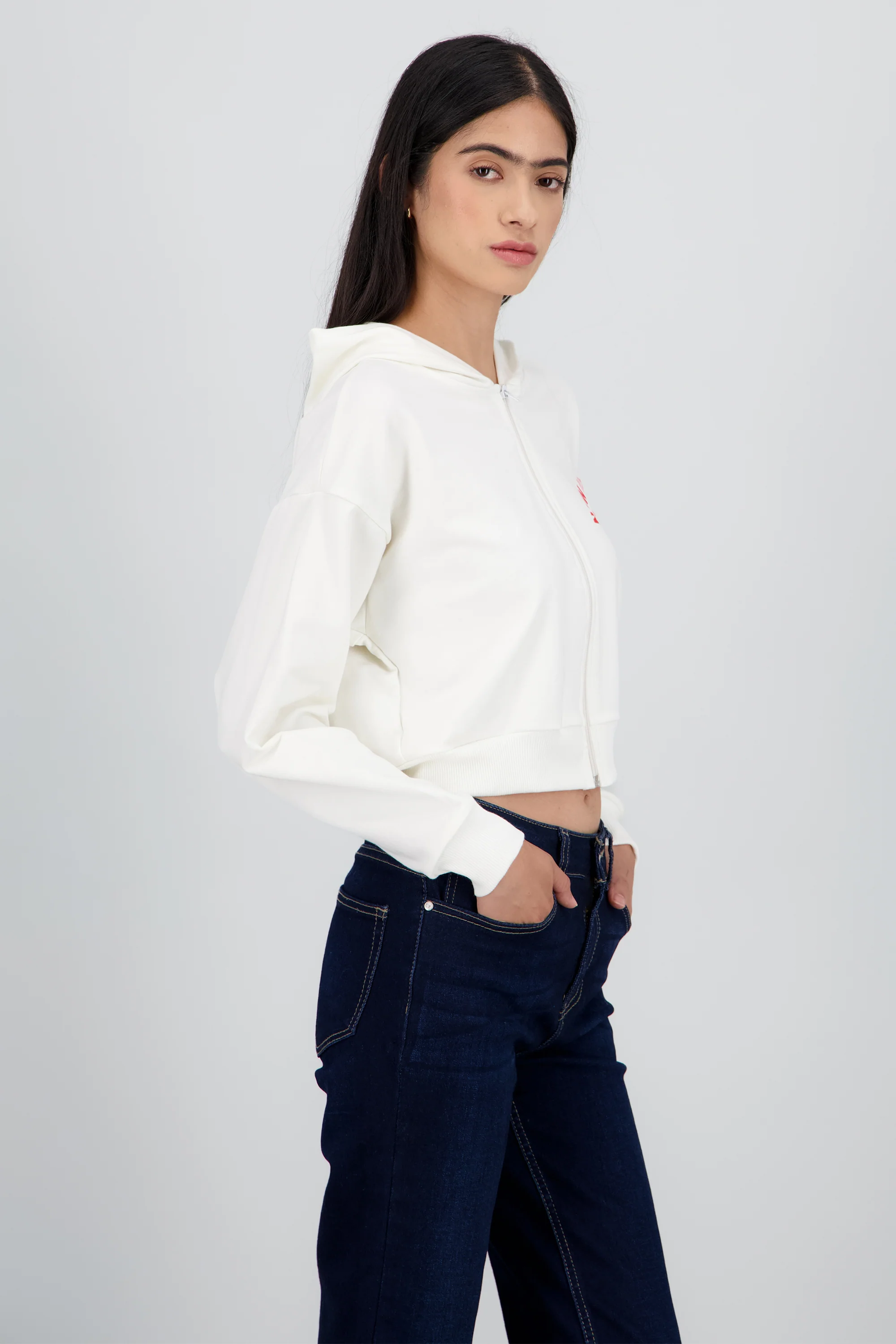 Sudadera crop cierre new york - Image 4