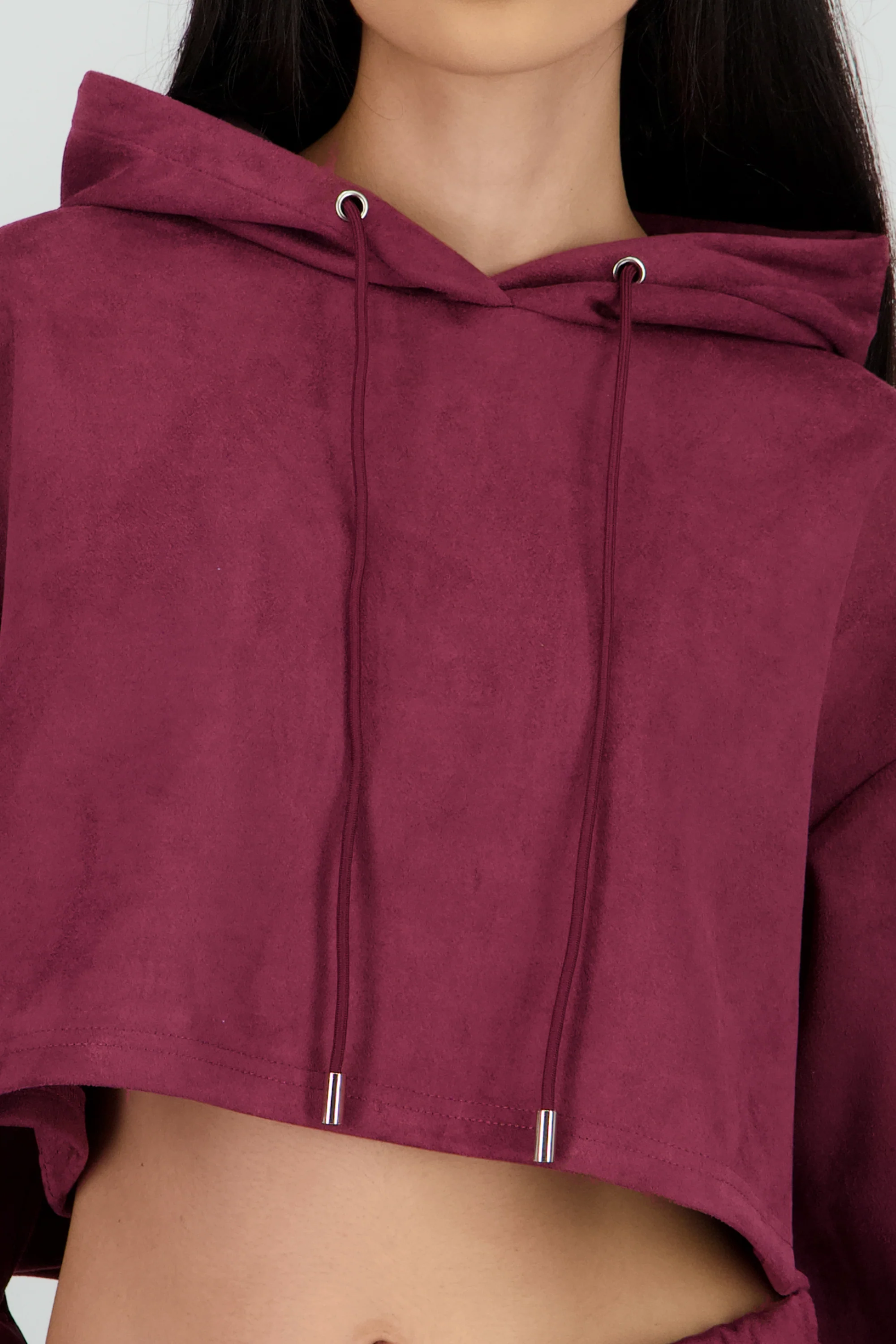 Sudadera crop detalle textura - Image 5