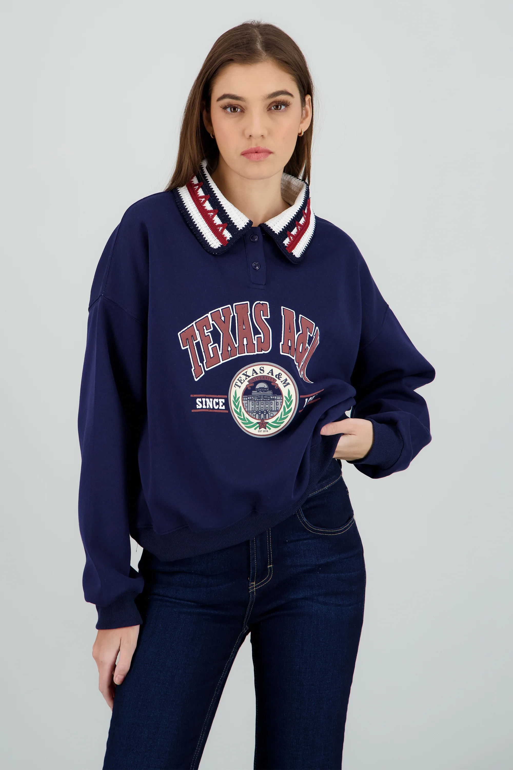 Sudadera polo estampado texas