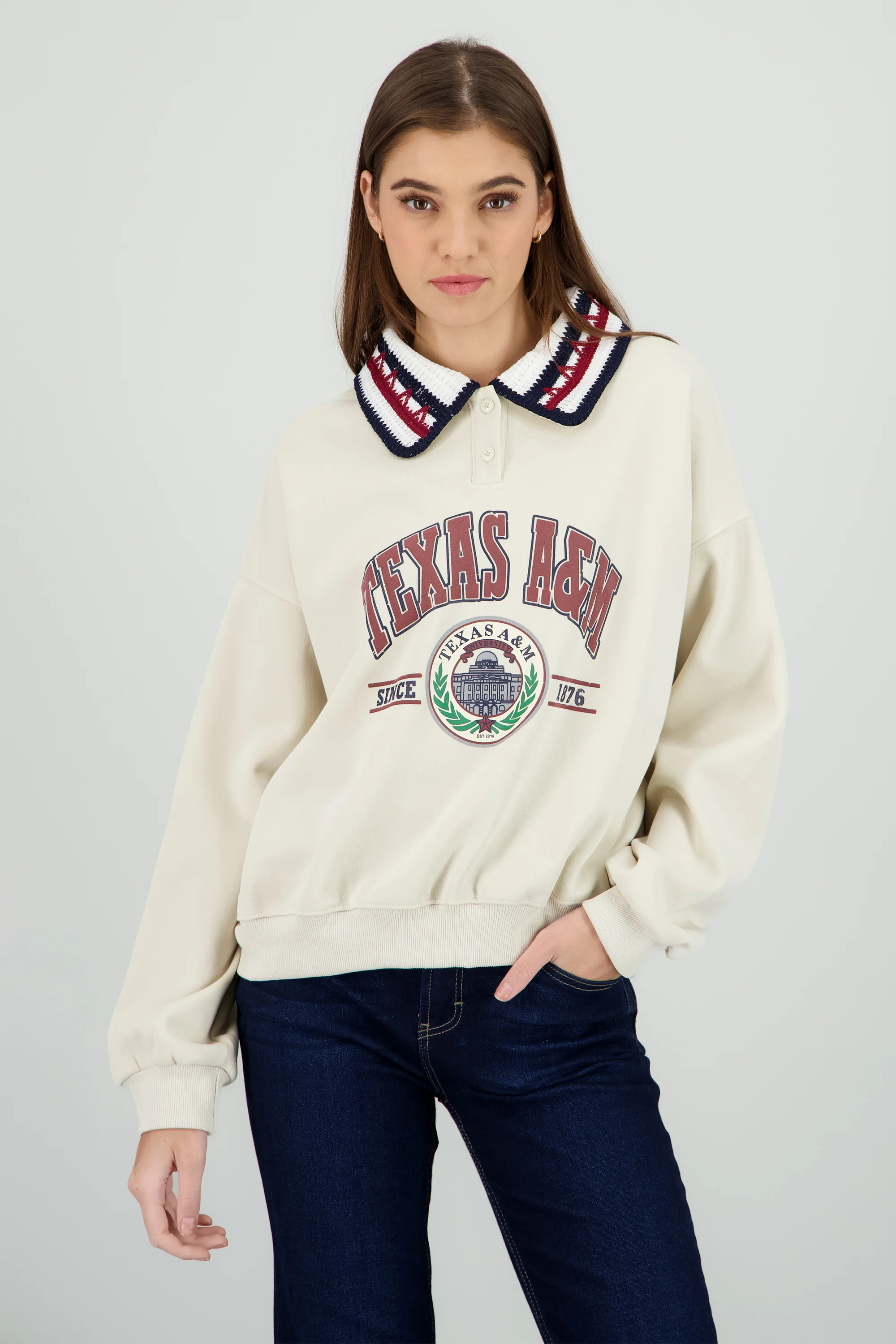Sudadera polo estampado texas