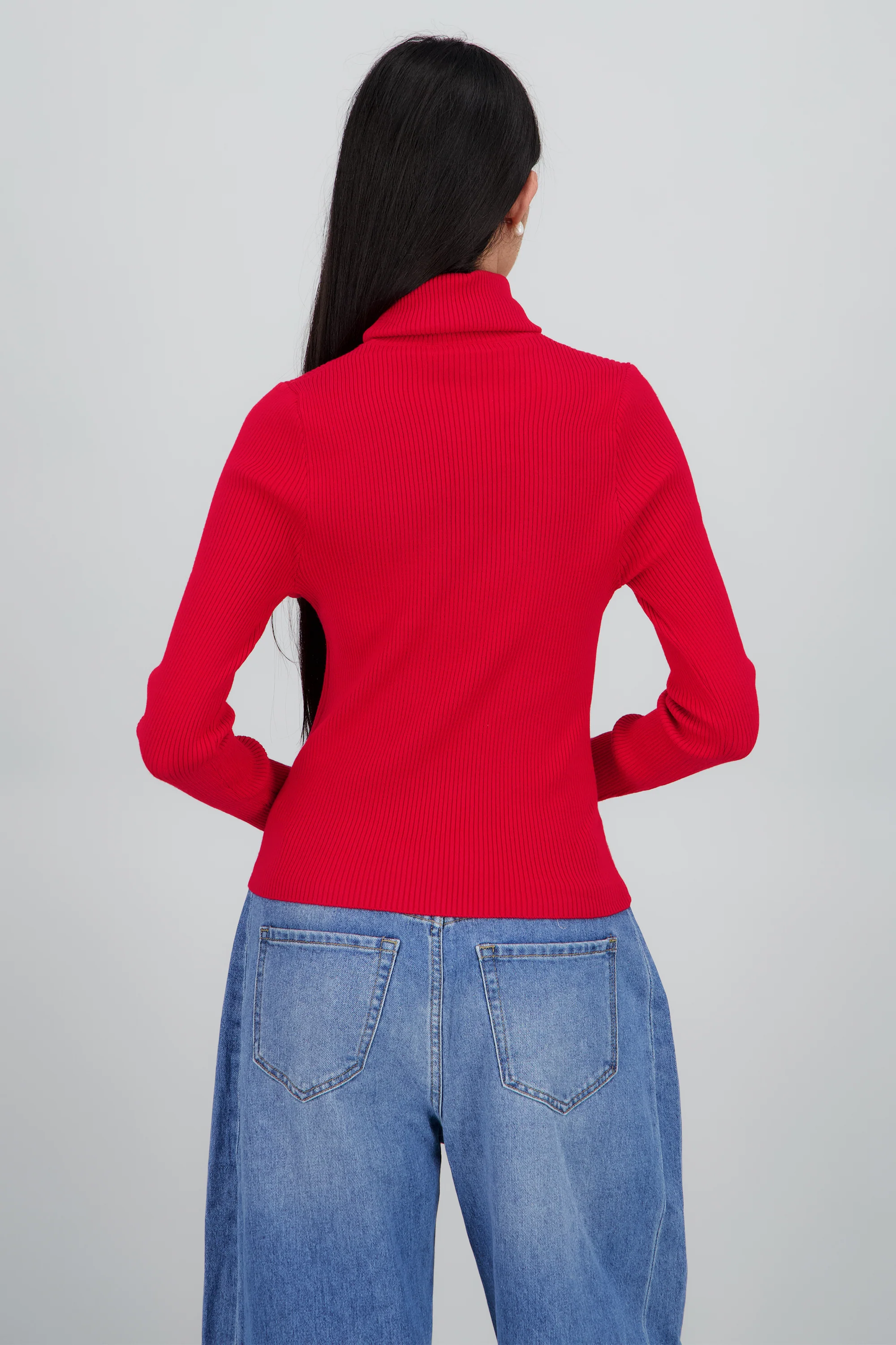 Sueter acanalado con cuello alto - Image 4
