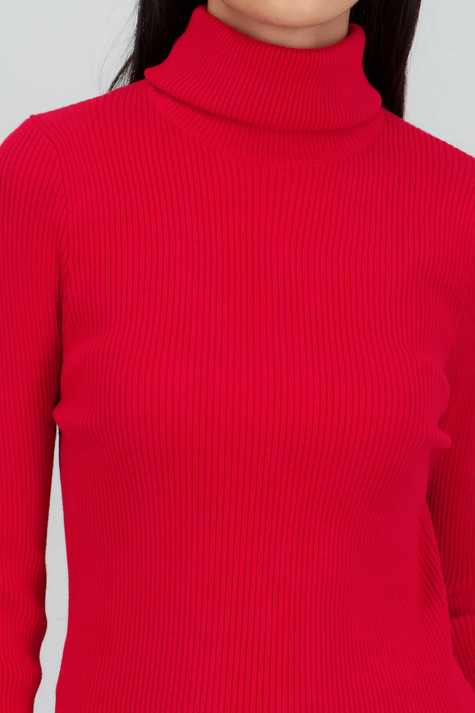 Sueter acanalado con cuello alto - Image 5
