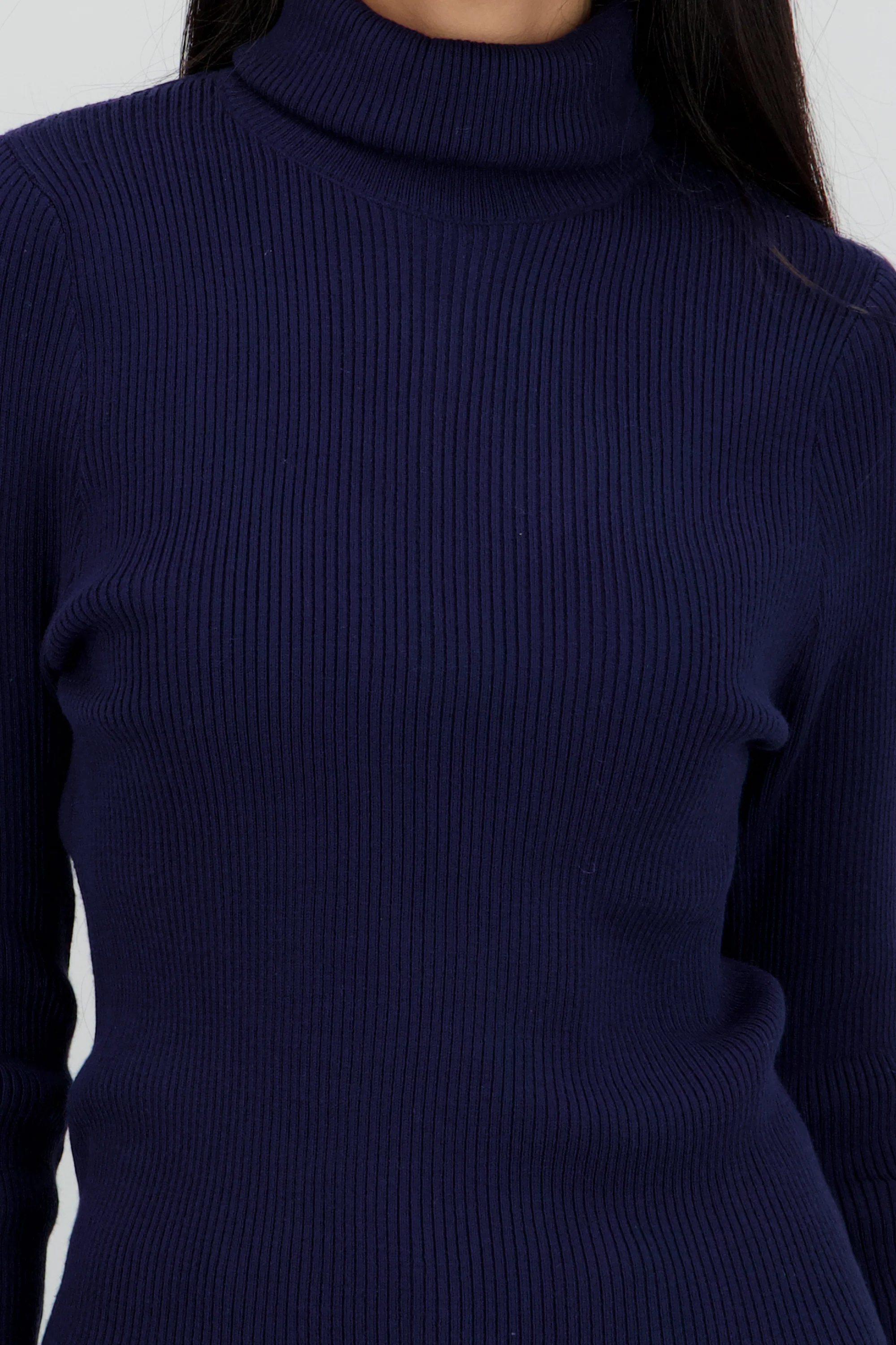 Sueter acanalado con cuello alto - Image 5