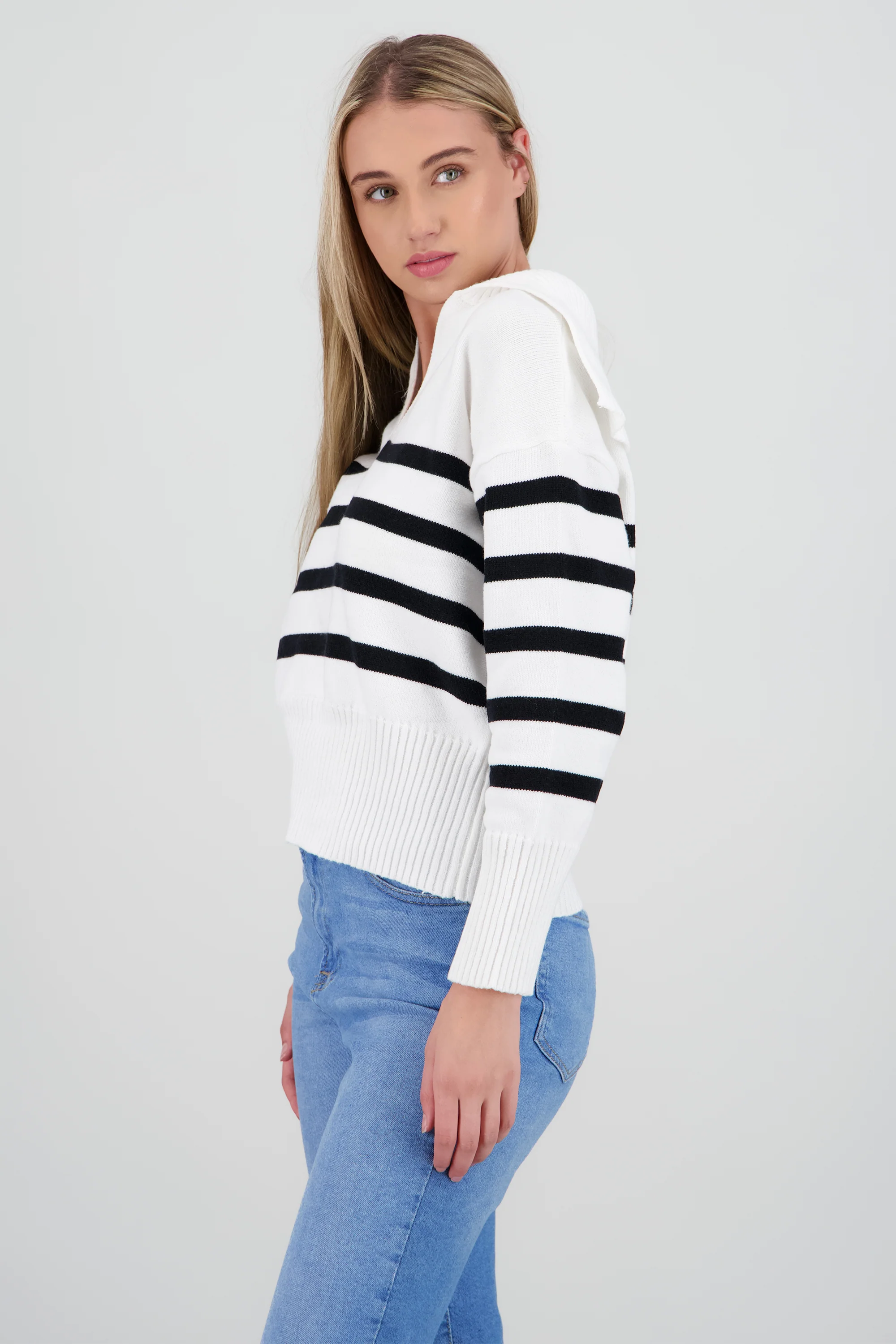 Suéter cuello polo rayas - Image 3