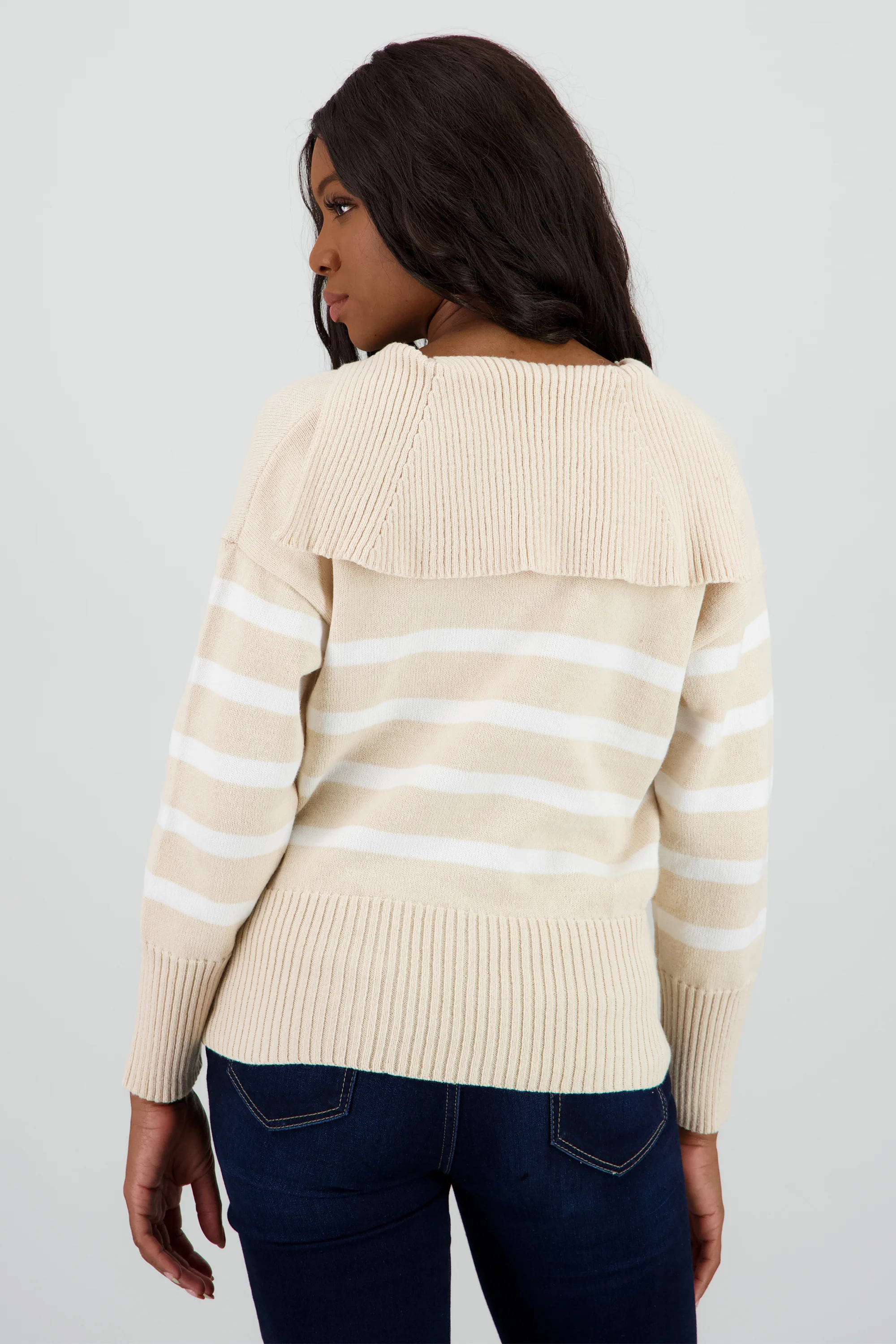 Suéter cuello polo rayas - Image 4