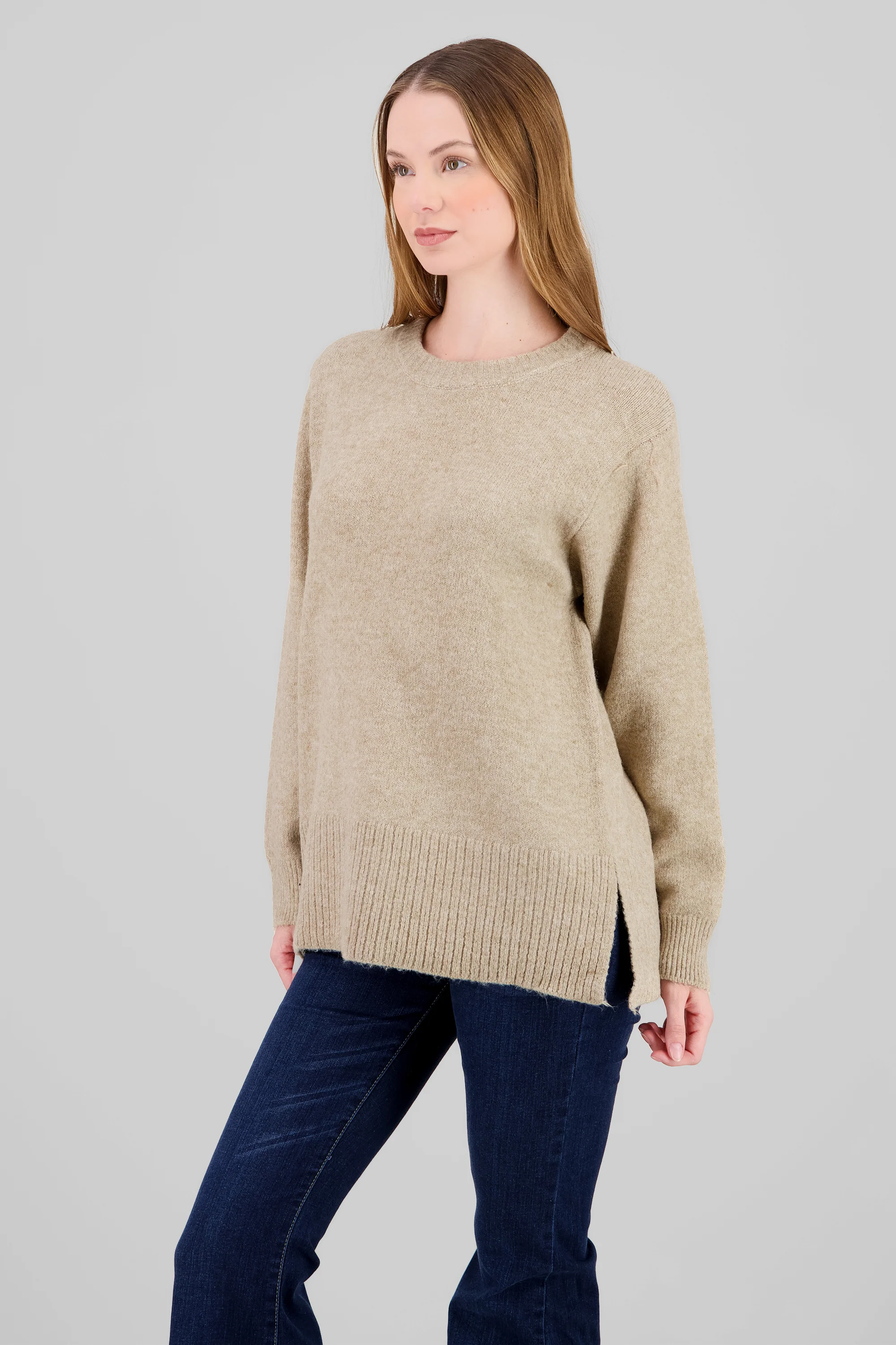 Sueter cuello redondo oversized liso - Image 3
