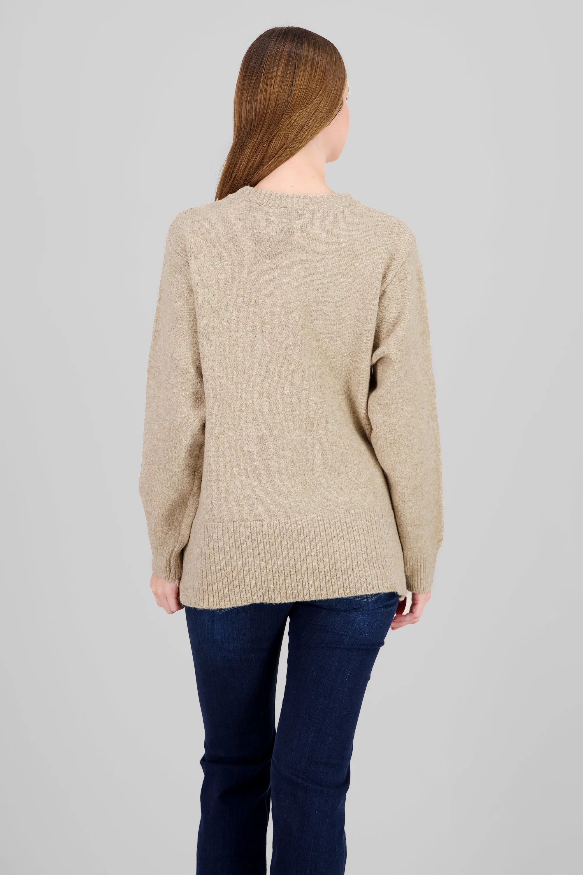 Sueter cuello redondo oversized liso - Image 4