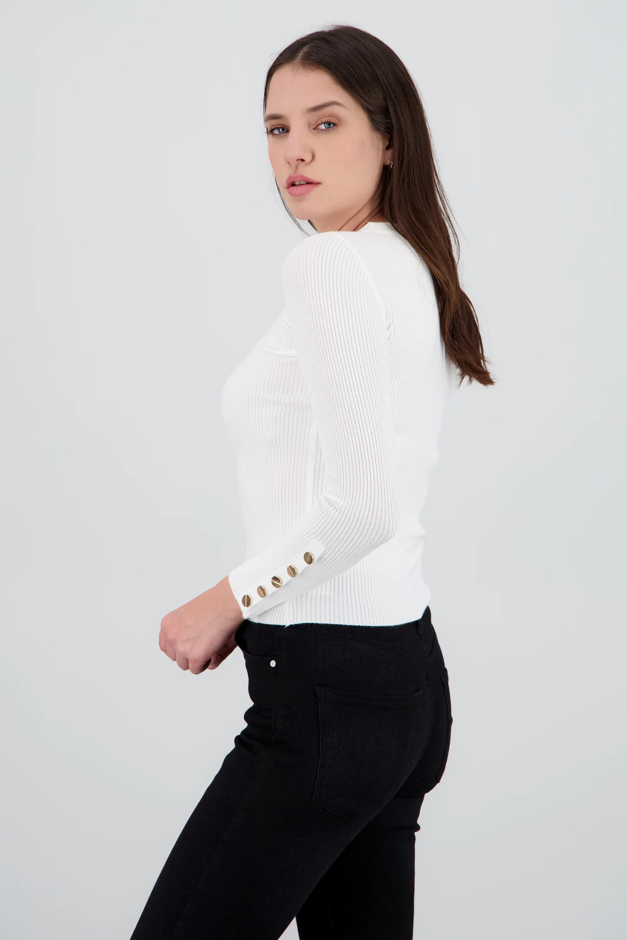 Sueter liso con botones - Image 3
